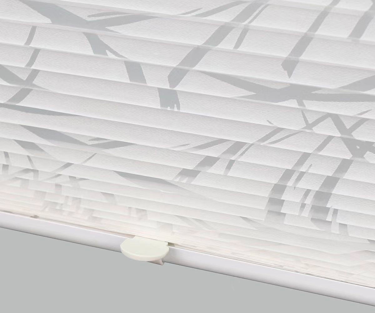 K-HOME Plissee »Ausbrenner Streifen, Klemmfix, ohne Bohren, Lichtschutz« Lichtschutz ohne Bohren verspannt Klemmfix-Plissee mit Ausbrenner Stoff