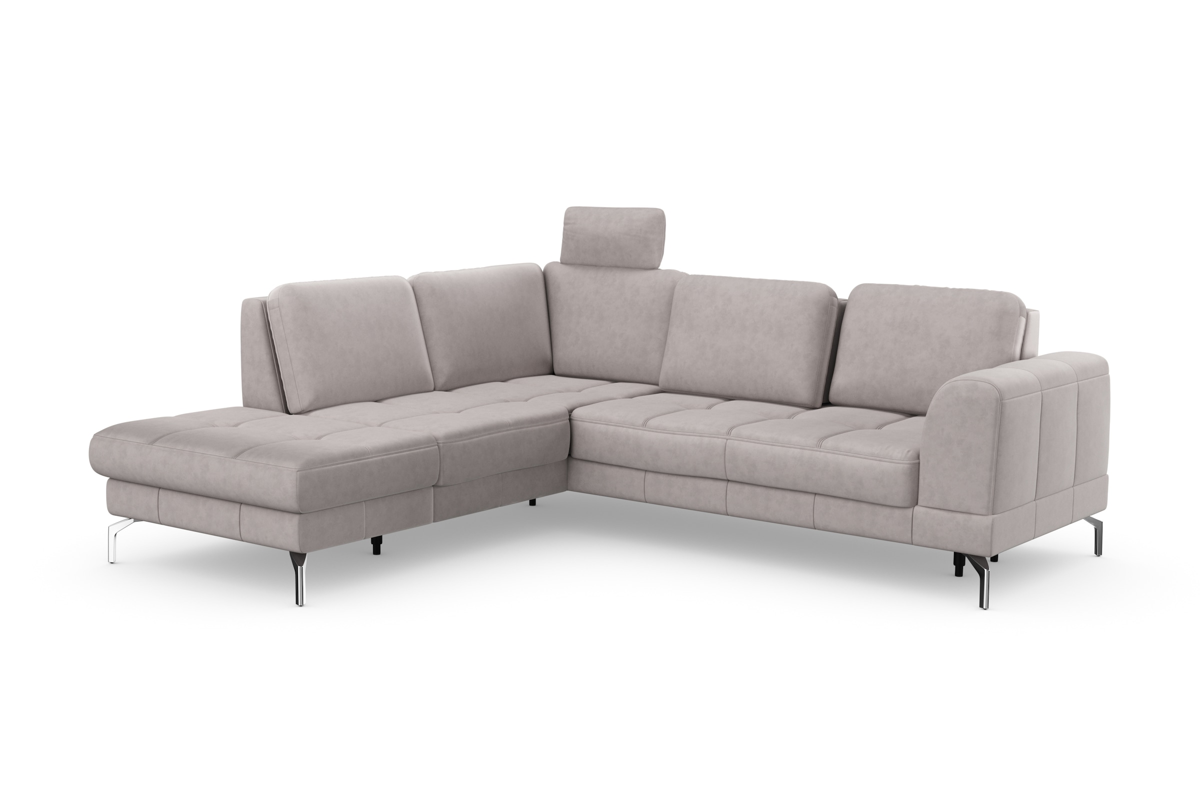 sit&more Ecksofa »Bendigo L-Form« inklusive Sitztiefenverstellung, Bodenfreiheit 15 cm, in 2 Fussfarben