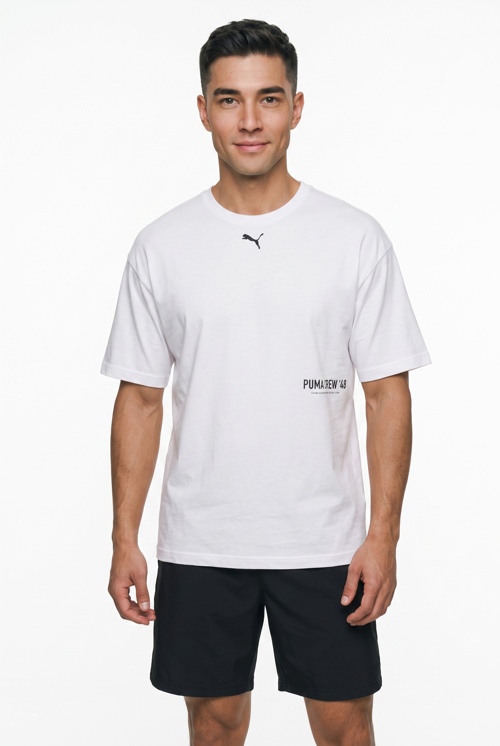 PUMA T-shirt d'entraînement »M GRAPHIC OVERSIZE TEE« design manches courtes, style sportif, respirant, séchage rapide