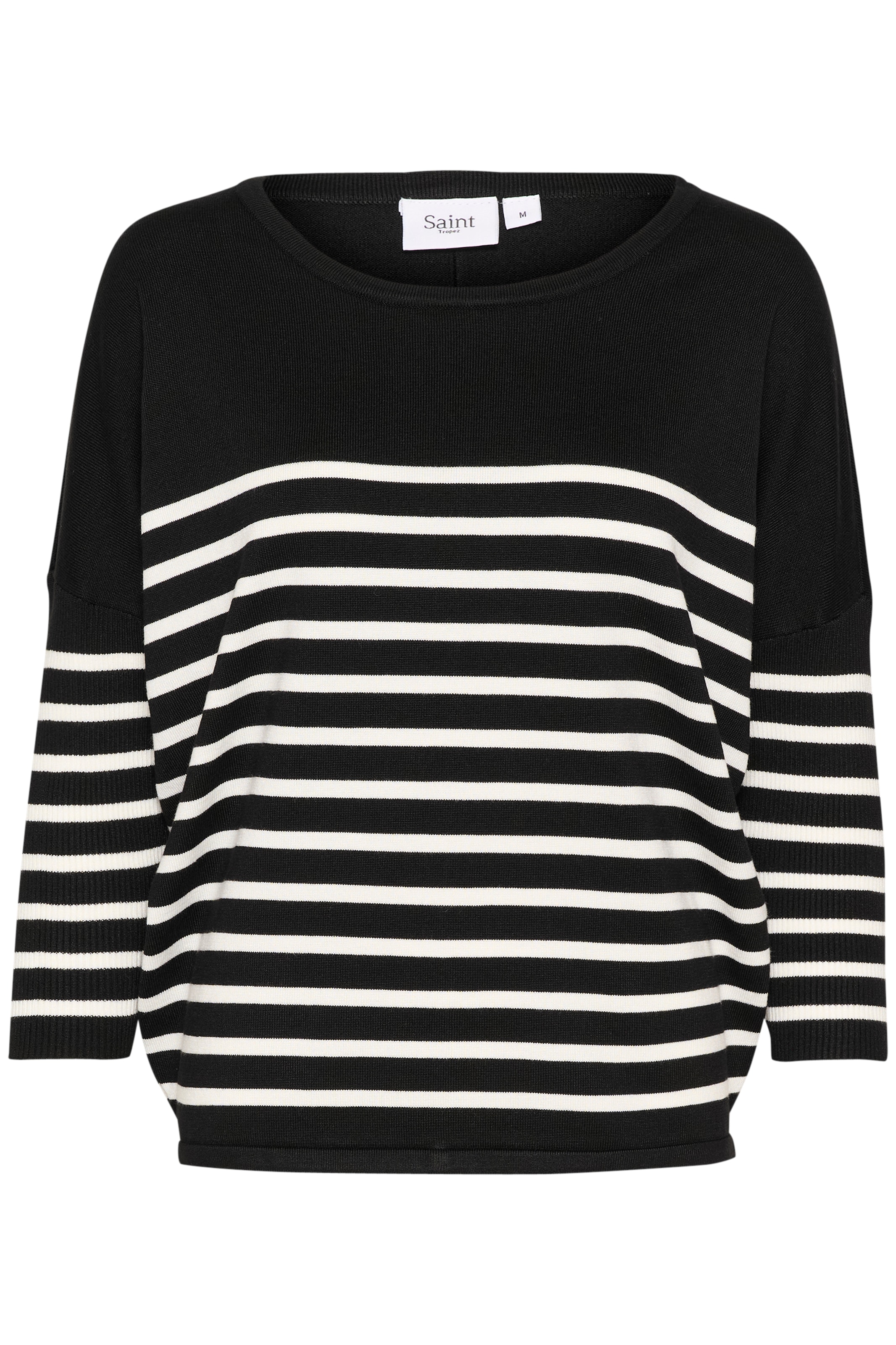 Saint Tropez Pull en tricot »MilaSZ R-neck Stripe« Oversize Fit, Feinstrick, Viskosemischung