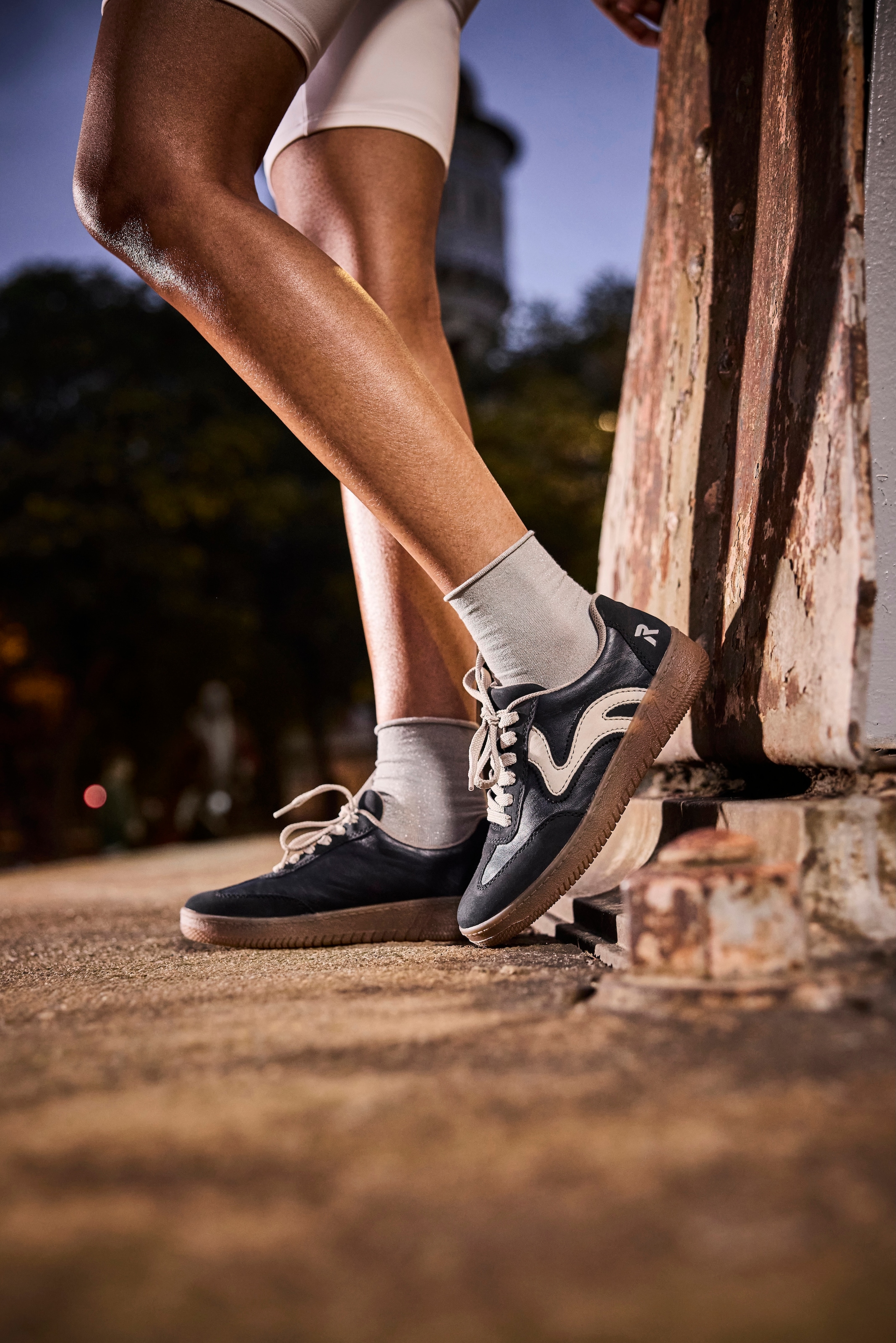 RIEKER Sport Baskets à plateforme  , Freizeitschuh, Halbschuh, Schnürschuh in veganer Verarbeitung