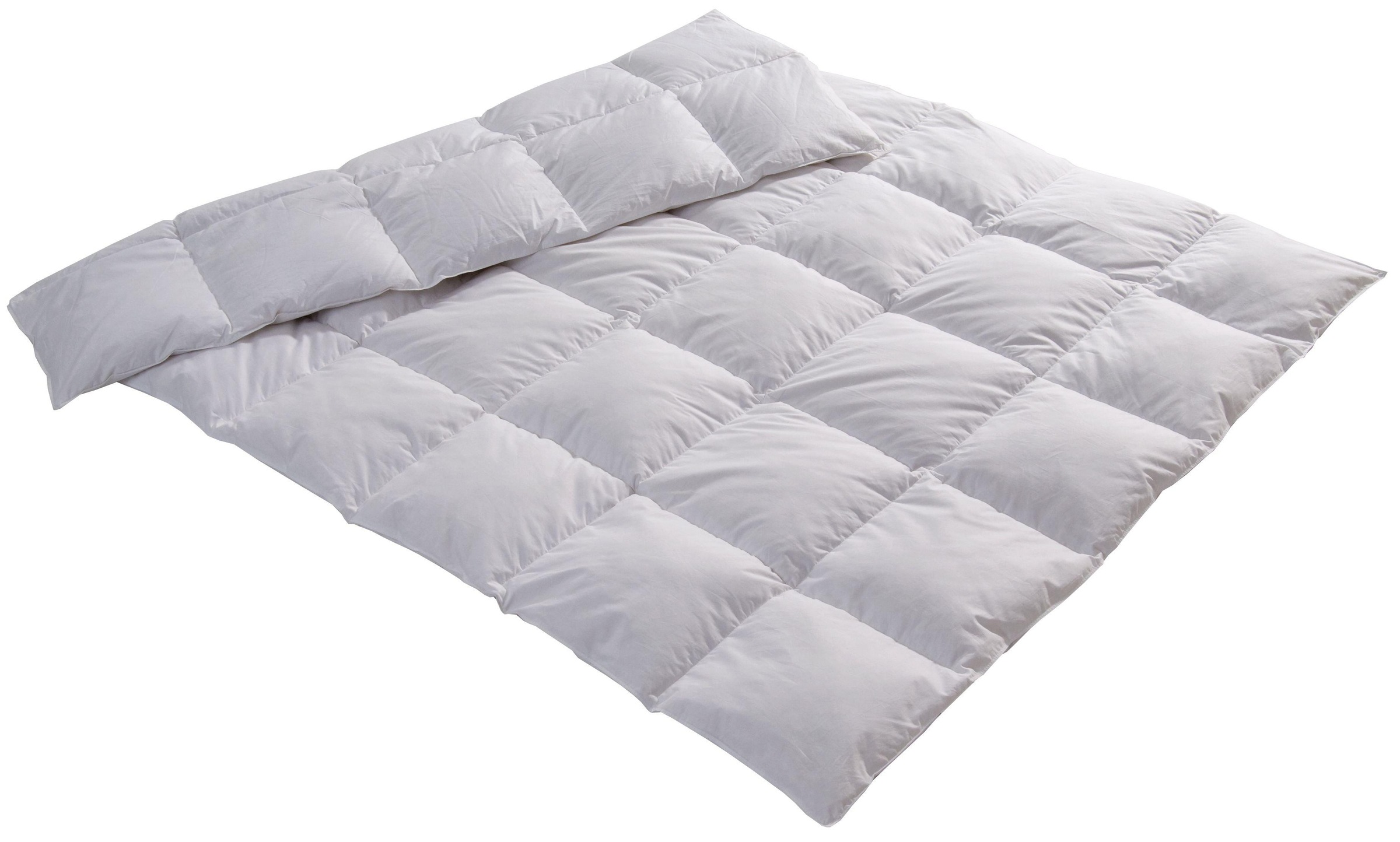 Image of billerbeck Daunenbettdecke »Karo-Duvet, Billerbeck, »Thea««, normal, Füllung 90% neue, reine, europäische Entendaunen, weiss, 10% Federchen, Bezug 100% Baumwolle, (1 St.) bei Ackermann Versand Schweiz