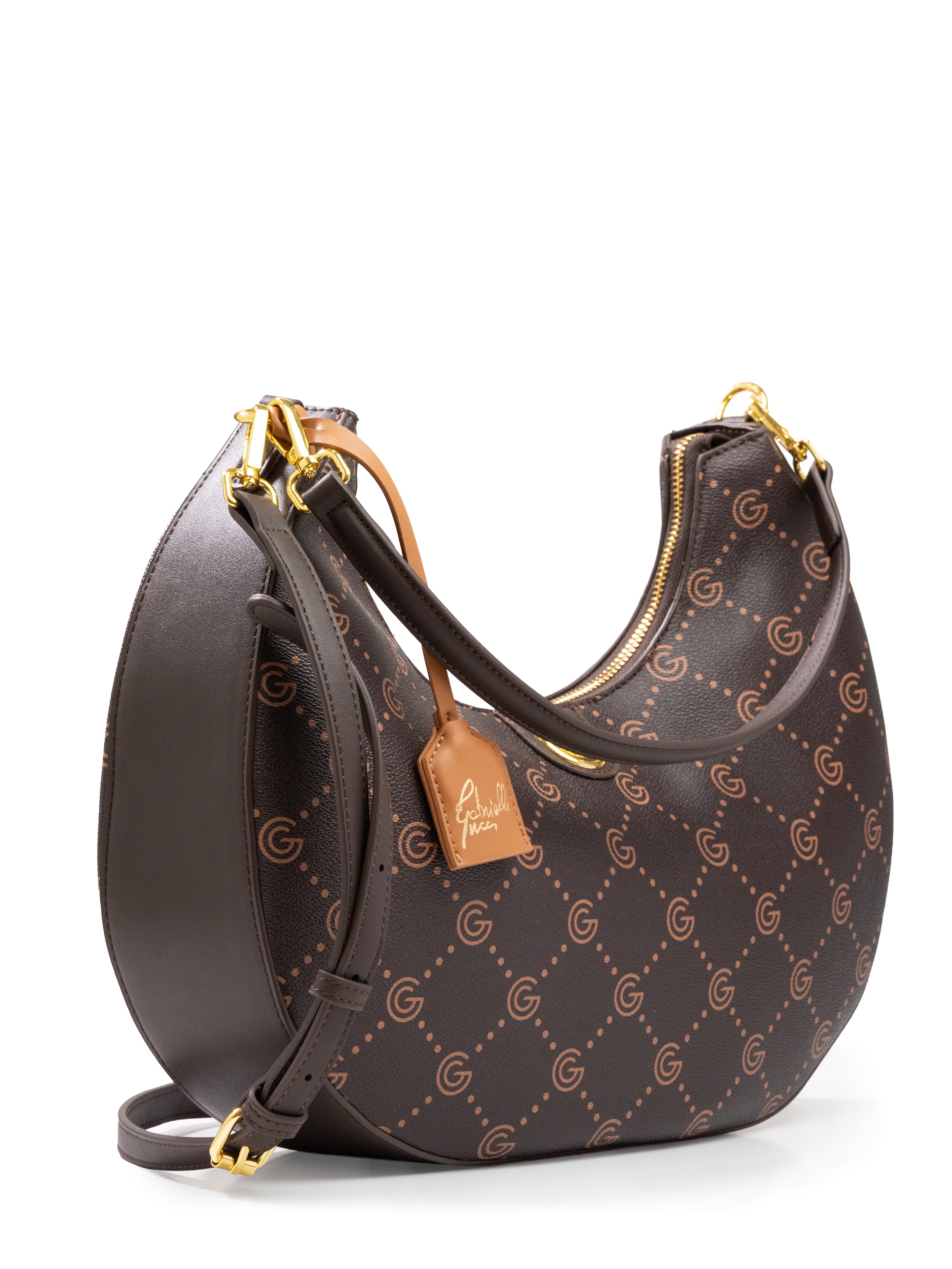 Image of GABRIELLA G By Gabriella Gucci Hobo "JENNIFER" Damen Henkeltasche, Schultertasche, Umhängetasche mit Logoapplikation