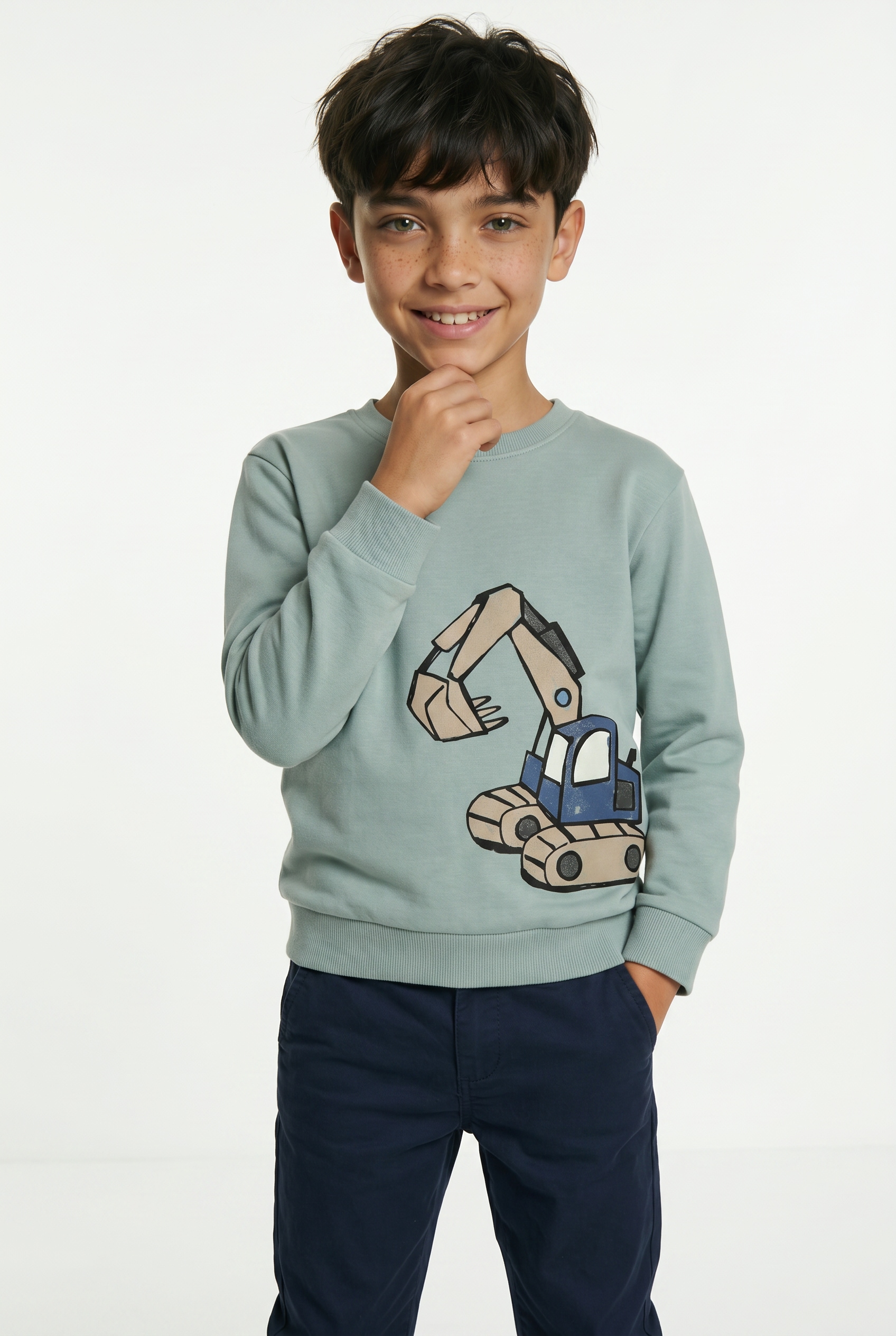 Name It Sweat-shirt »NMMKARK LS NREG SWEAT UNB BOX«, Baumwollmischung, regular fit
