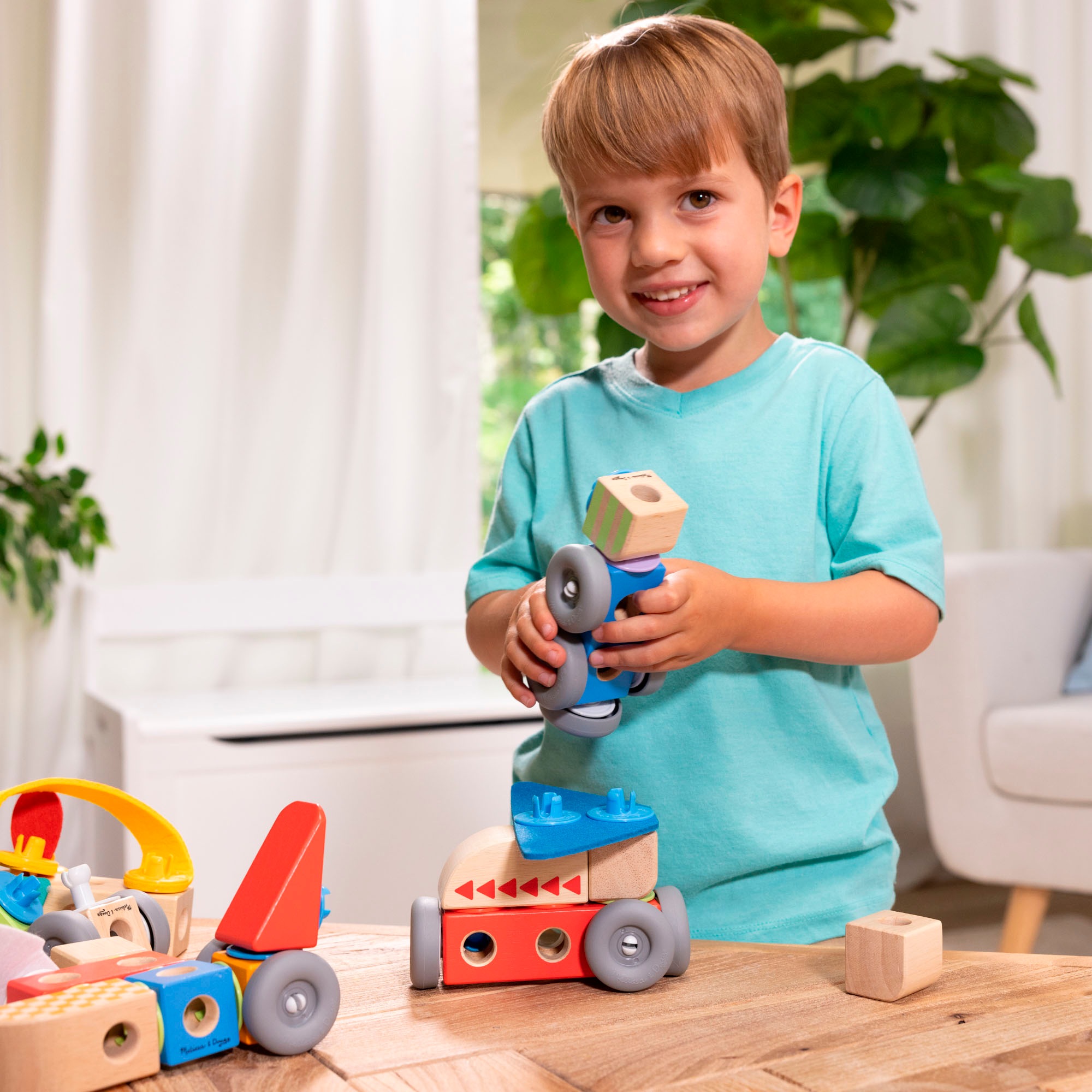 Spin Master Spielbausteine »Melissa & Doug Blockables Fahrzeuge«