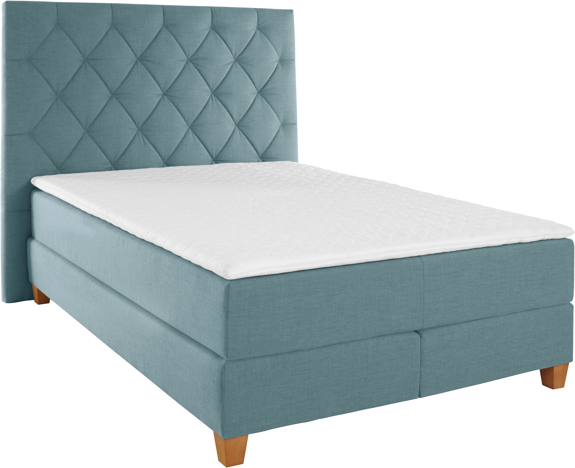 Home affaire Boxspringbett »Harmones hoch« in 3 Breiten, Härtegrad auch im Mix mit je 1 Matratze in H2 und H3