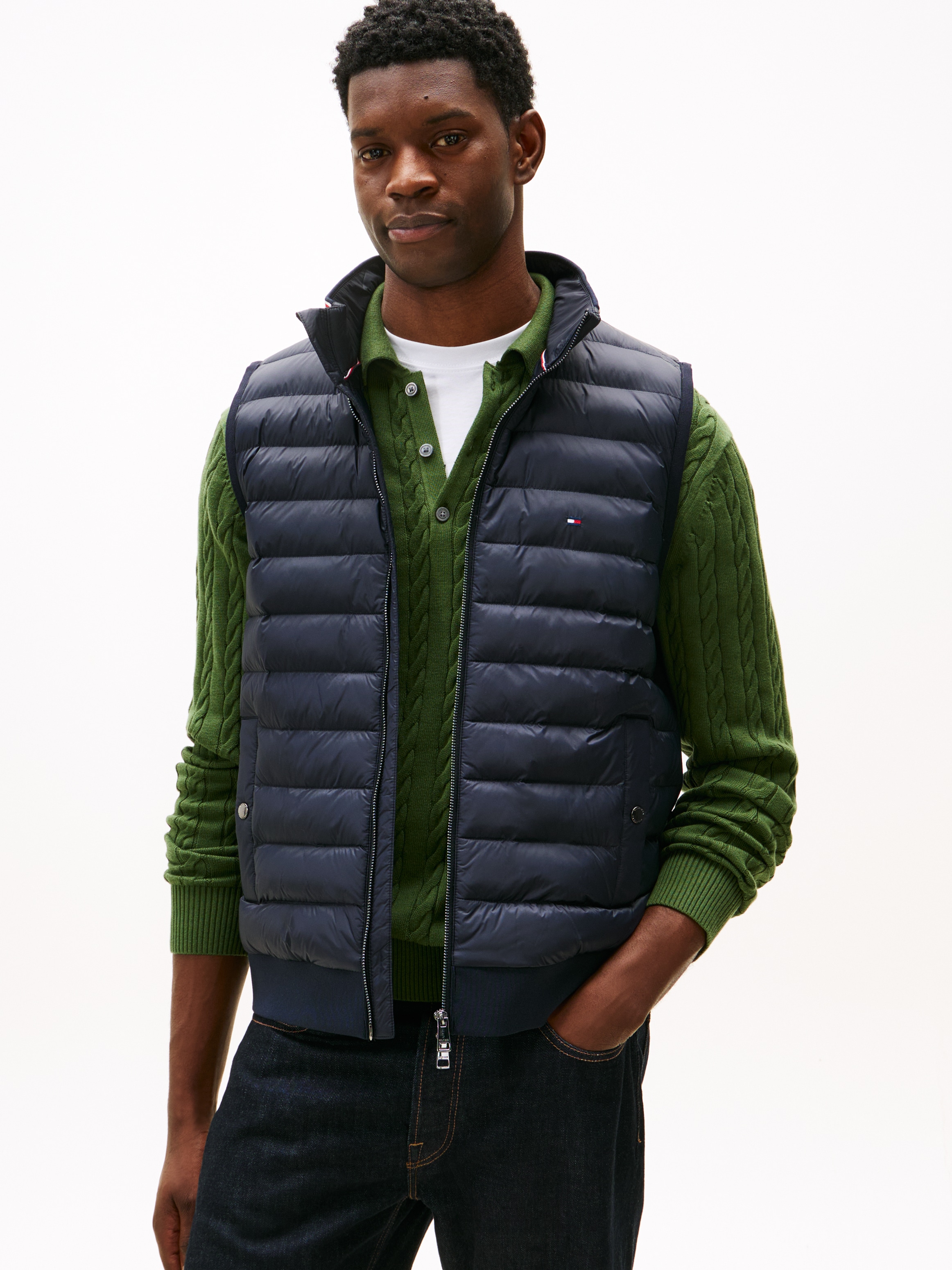 Image of Tommy Hilfiger Steppweste "MIX MEDIA" Stehkragen, 2-Wege-Reissverschluss