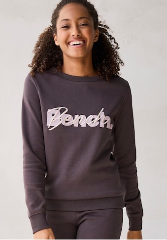 Sweatshirt, mit Logodruck und Stickerei, Loungeanzug