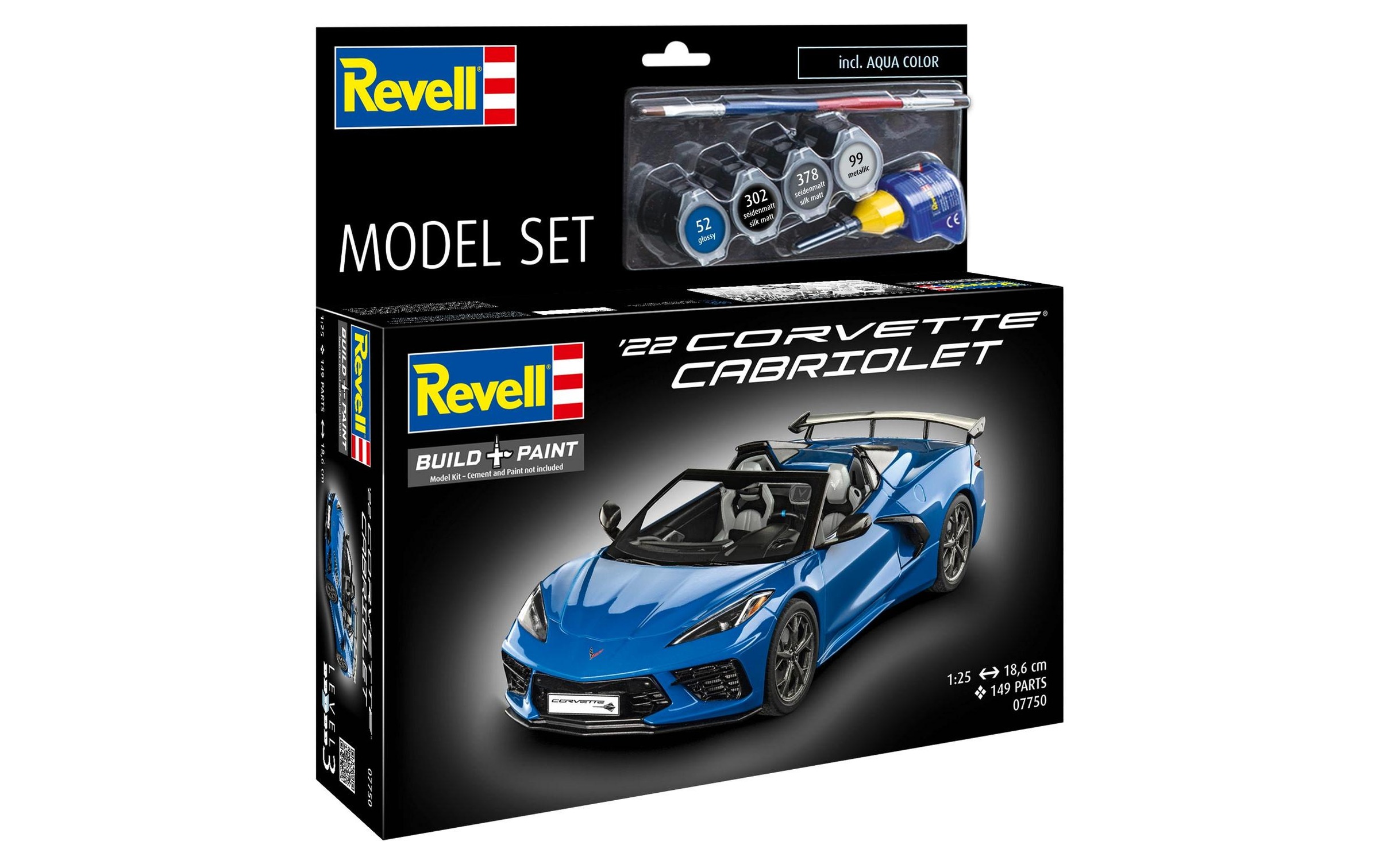 Revell Modellbausatz "Model Set Corvette C8 Cabriolet 1:25" 149 Stk. tlg. 1:25