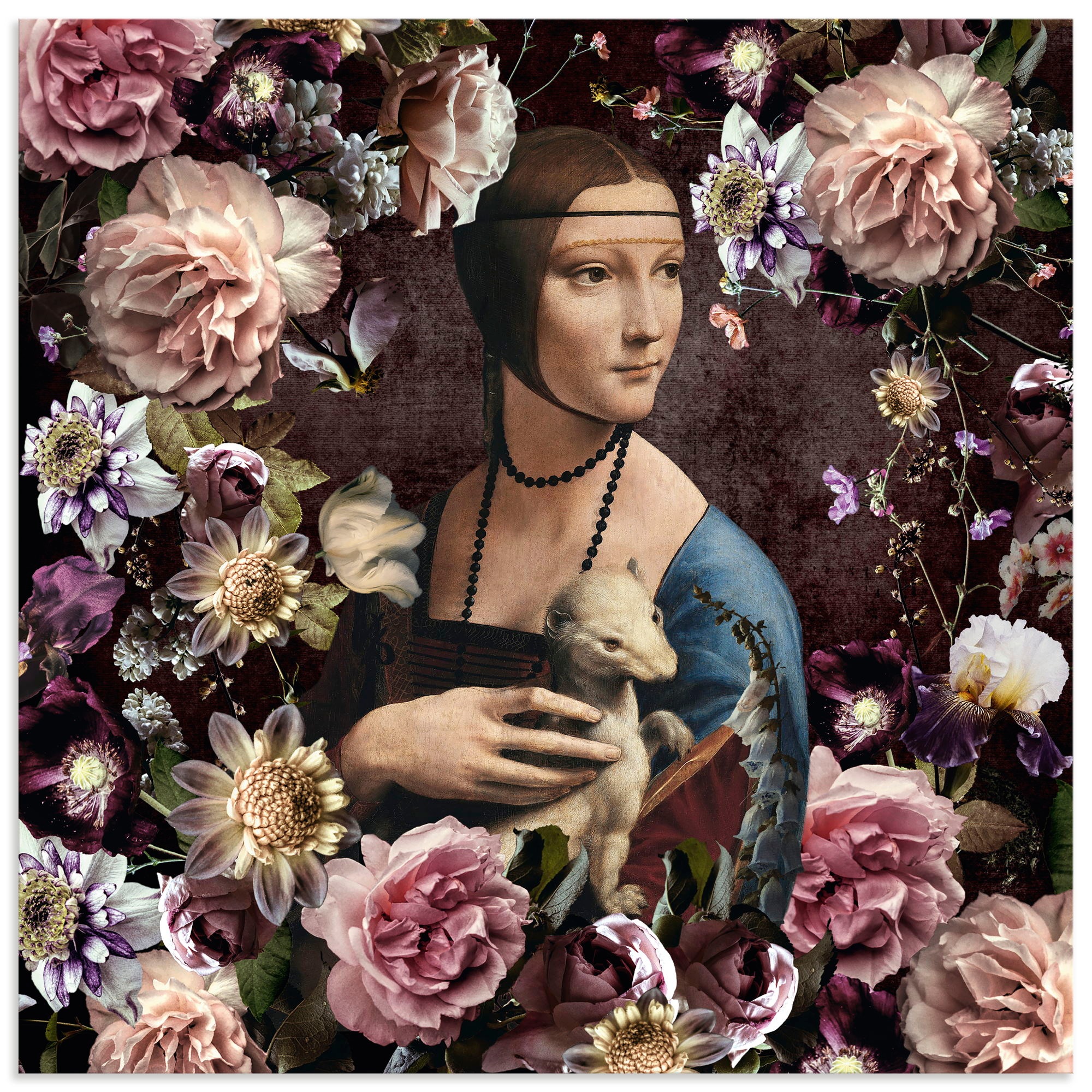 Image of Artland Wandbild "Lady mit Hermelin - Da Vinci Adaption" Portrait 1 Stk. tlg. als Alubild, Leinwandbild, Poster, Wandaufkleber in verschied. Grössen