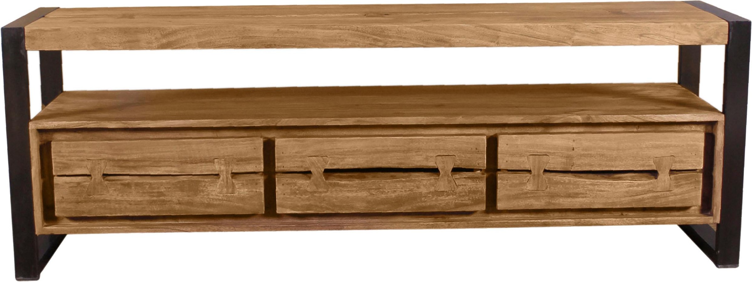 Image of SIT Lowboard "Grindelwald aus Akazie mit Baumkante & Metallgestell" Markante Baumkante verleiht jedem Möbelstück Unikat-Charakter