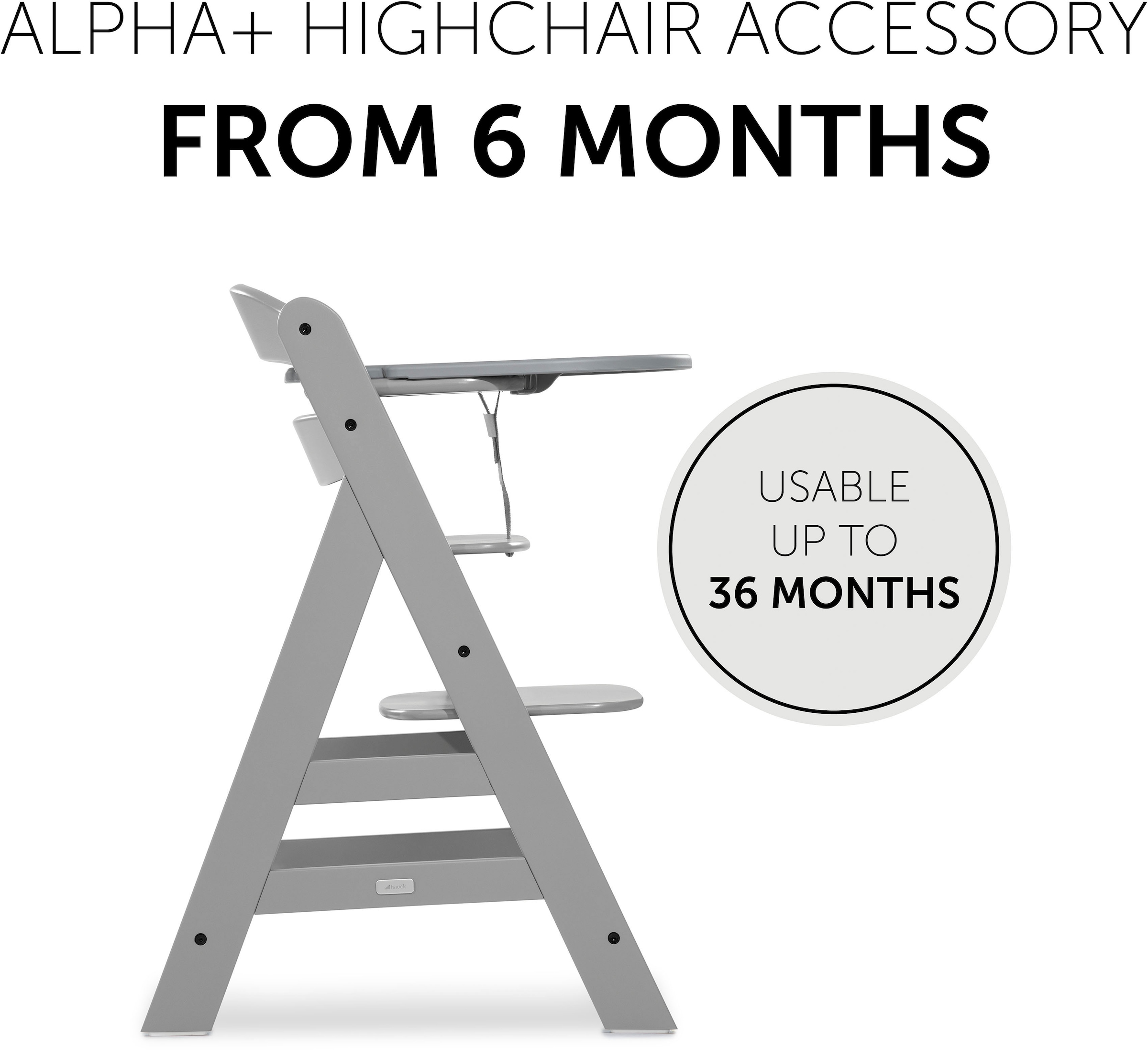 Hauck Plateau de chaise haute »Alpha Click Tray, grau« Hauck Hochstuhl Alpha+