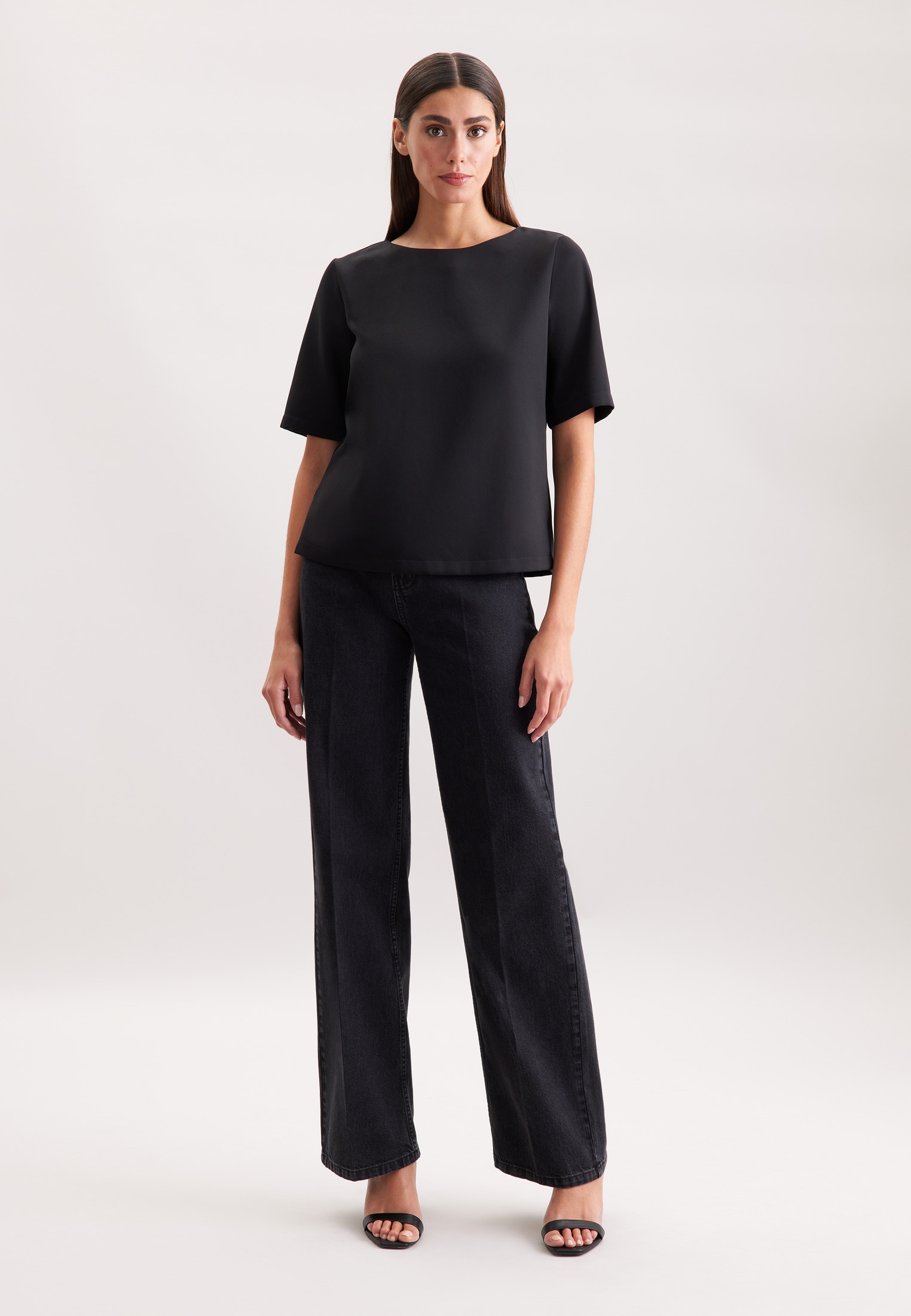 seidensticker Blouse à enfiler 1/2 Rundhals Uni