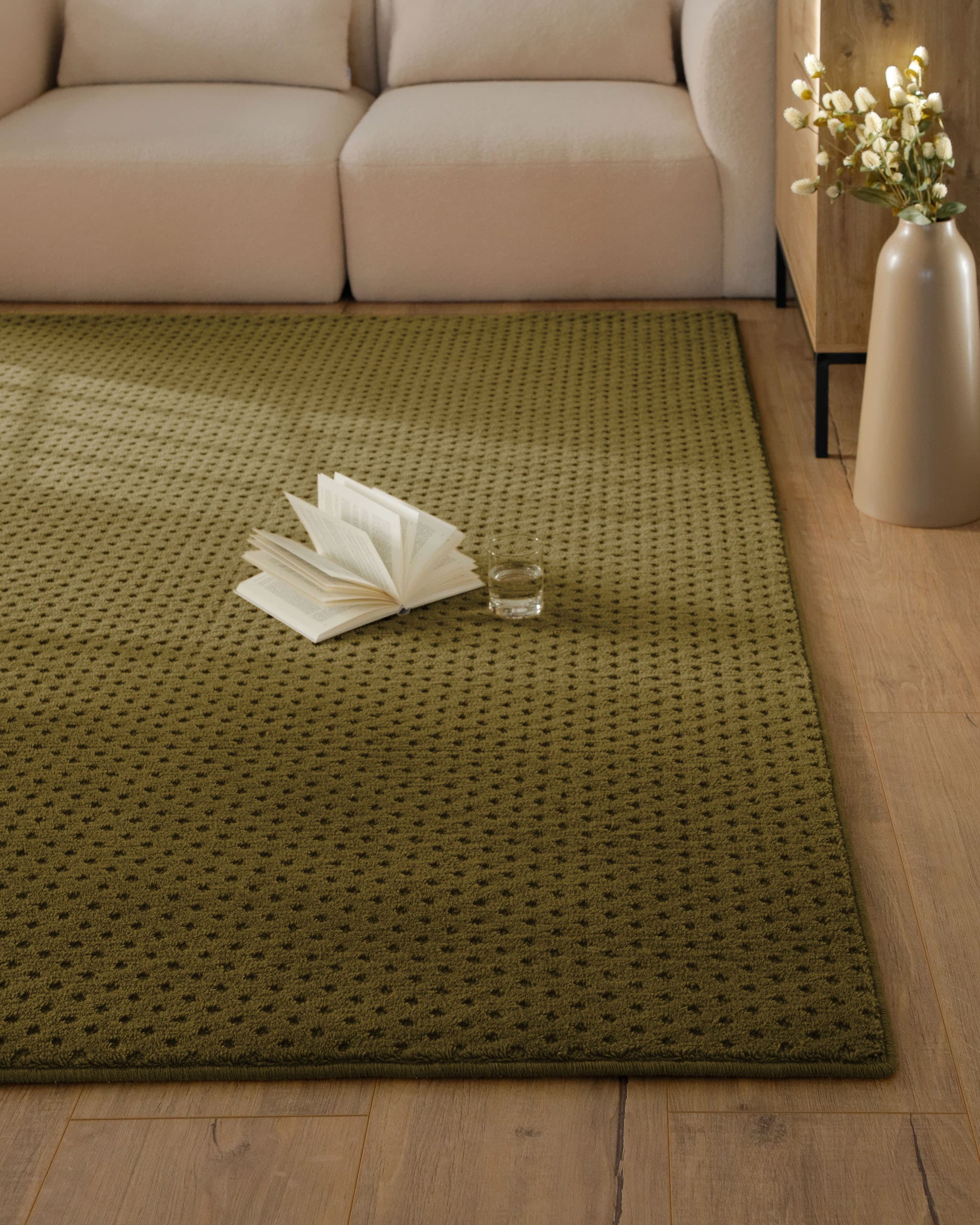 Wecon home Tapis »Castello THREE« Rectangulaire 7 mm Höhe Laine vierge, poil ras avec effet relief, salon, motif à points