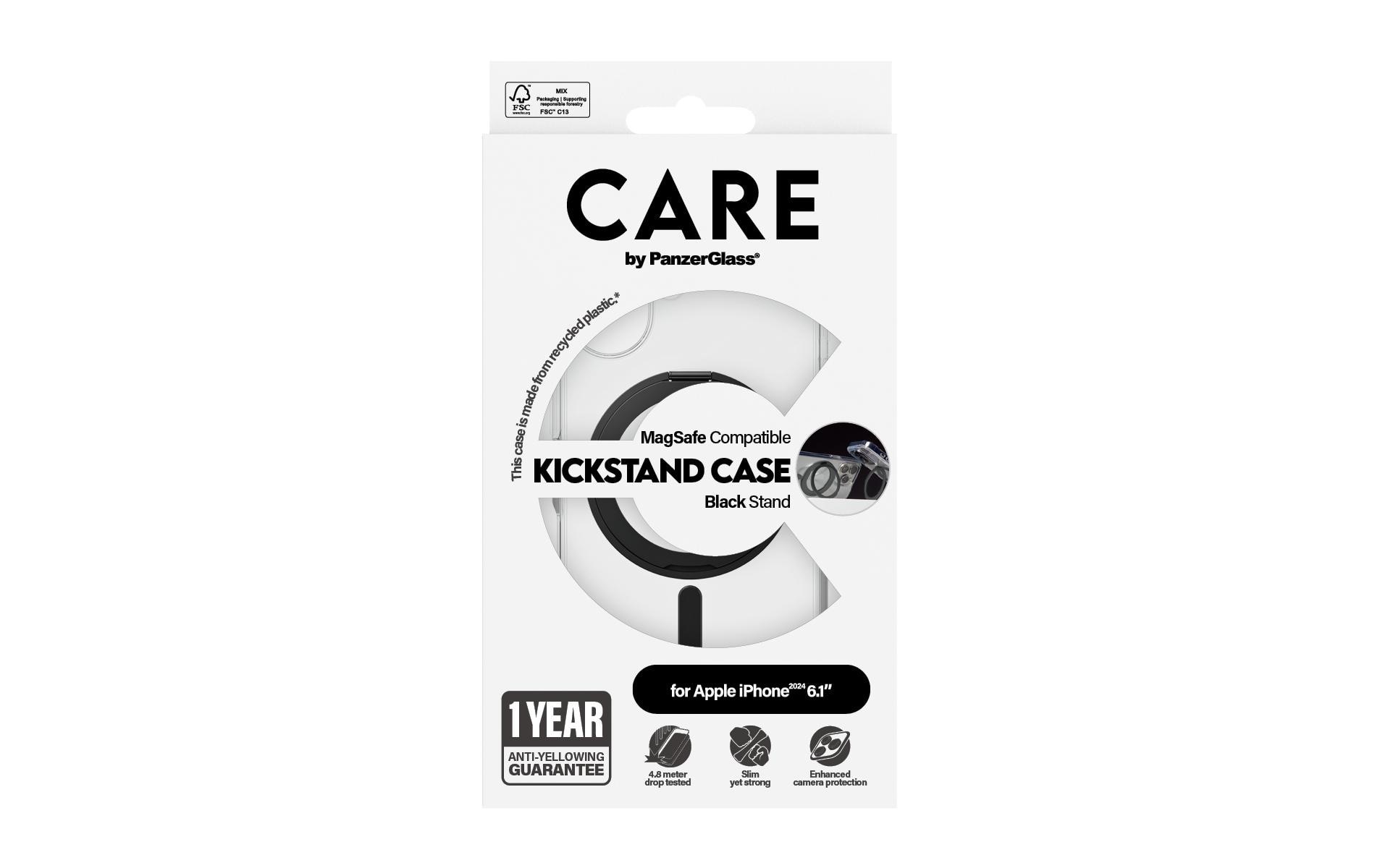 CARE by PanzerGlass Backcover »Feature Kickstand iPhone 16«, iPhone 16