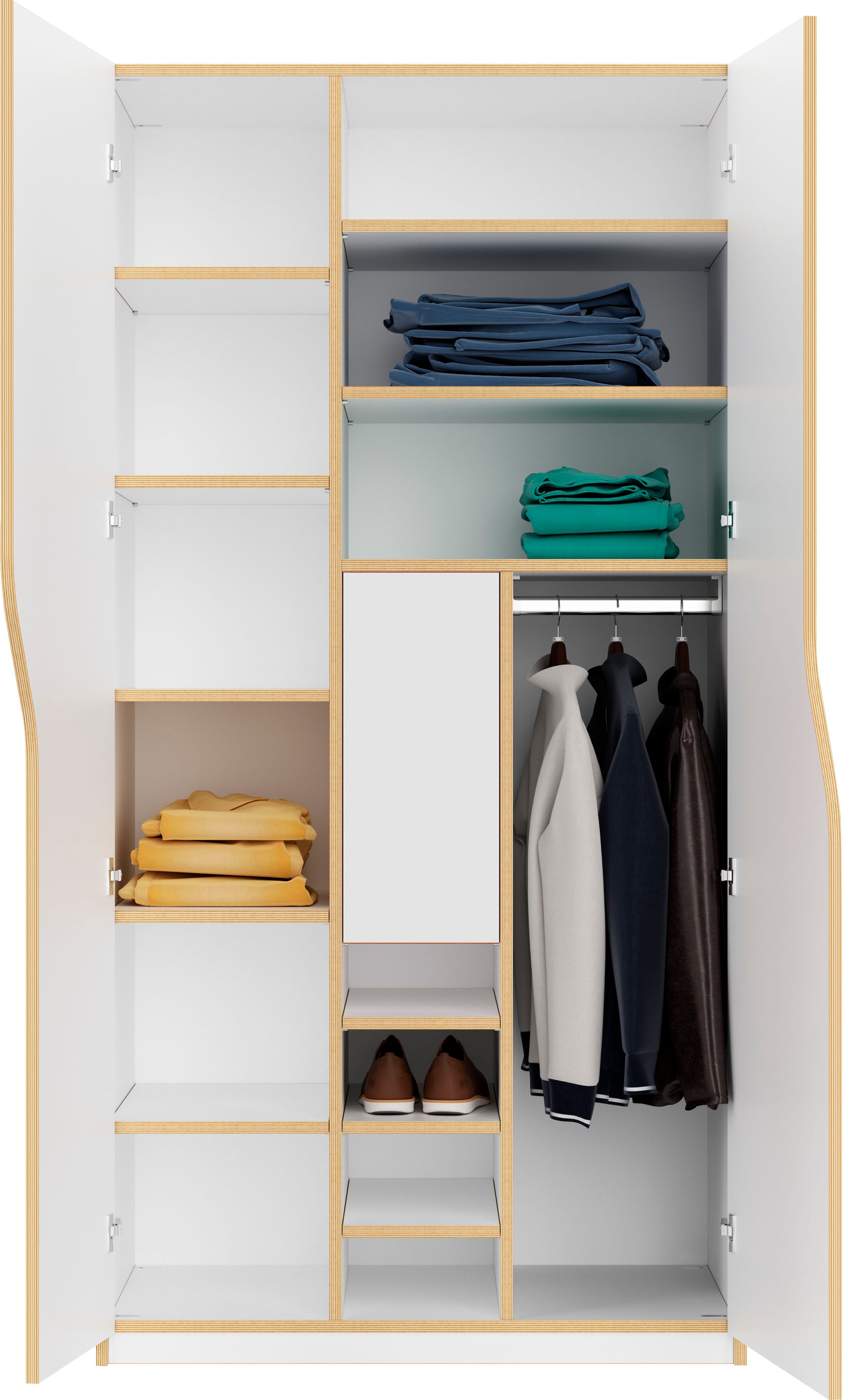 LIVING und »PLANE Kleiderschrank innenliegenden inklusive Nr. kaufen Kleiderstange 5«, einer Müller bequem SMALL einer Tür Ausstattung