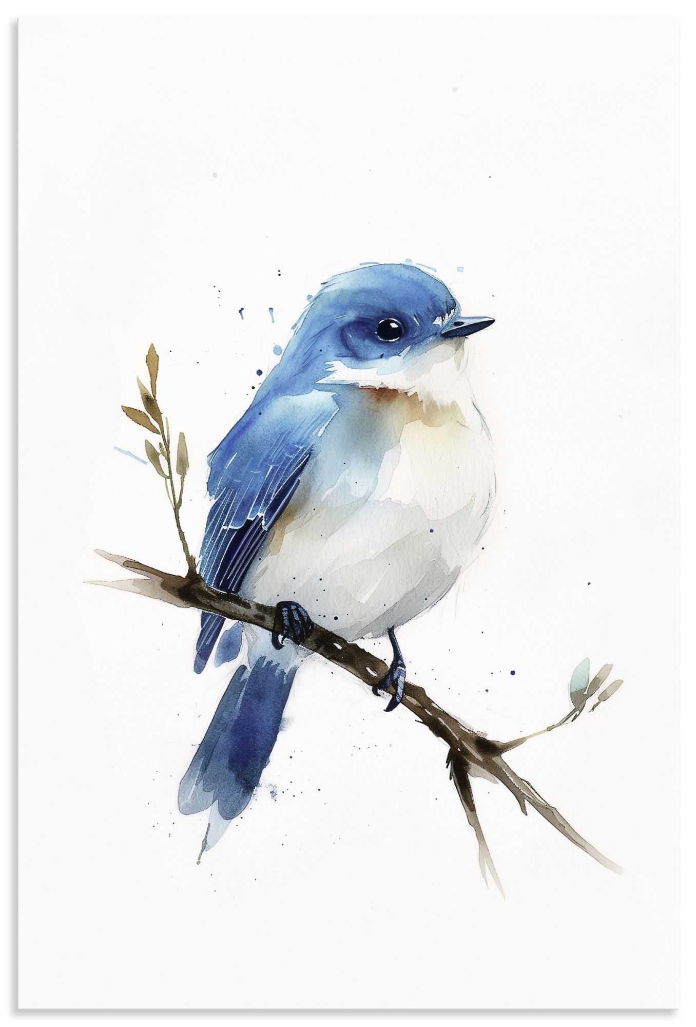 Image of Artland Wandbild "Aquarell Berghüttensänger" Vogelbilder 1 Stk. tlg. als Alubild, Leinwandbild, Poster, Wandaufkleber in verschied. Grössen