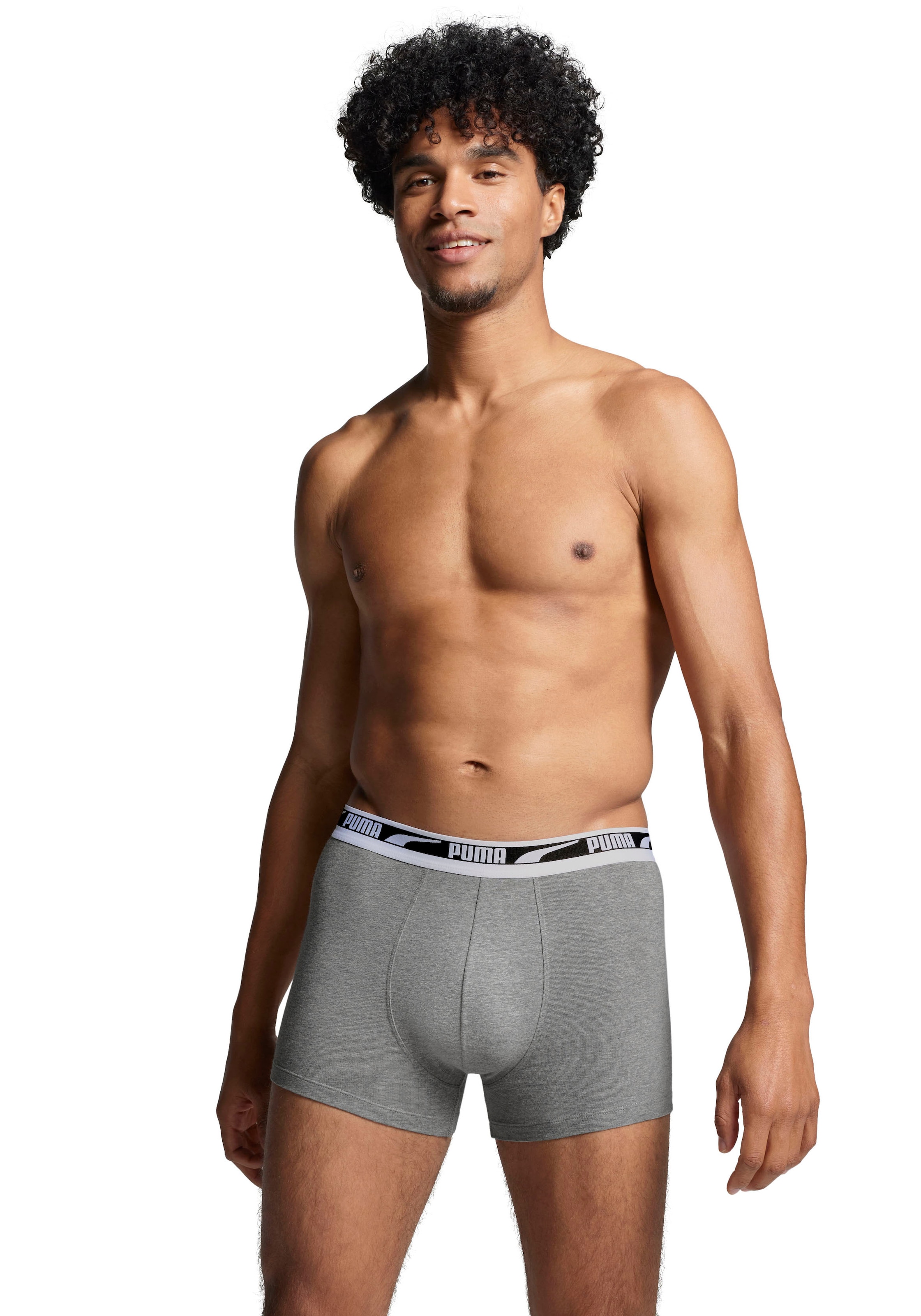 PUMA Boxers »MEN MULTI LOGO BOXER 2P« Ceinture confort