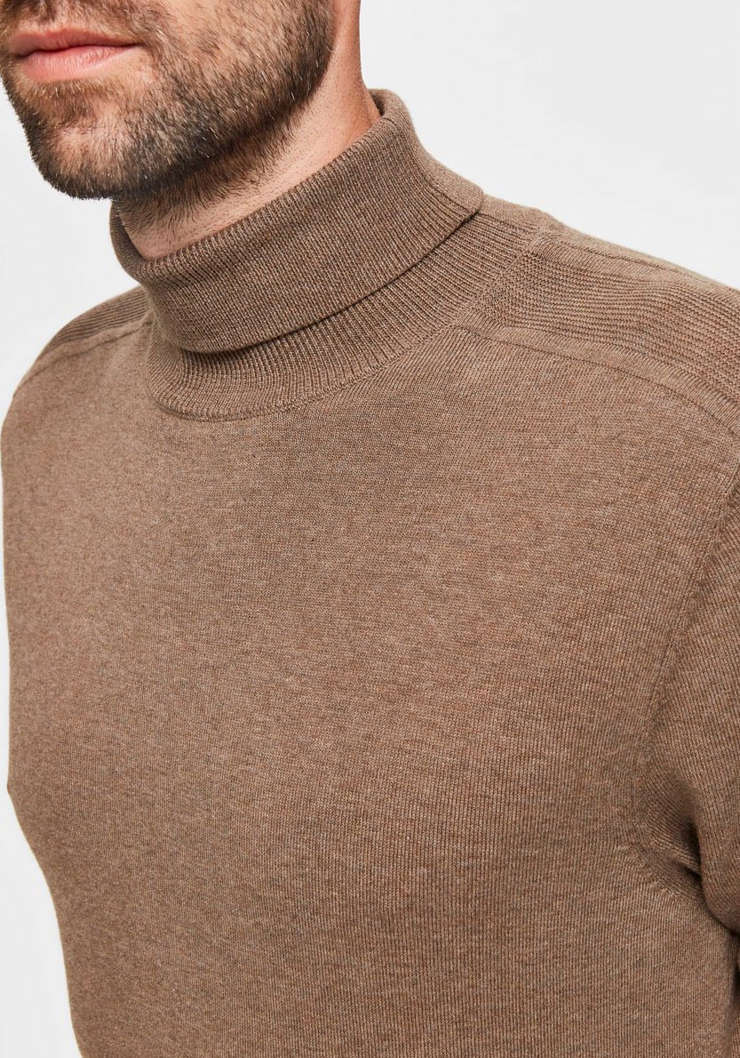 SELECTED HOMME Strickpullover »SLHBERG ROLL NECK NOOS«