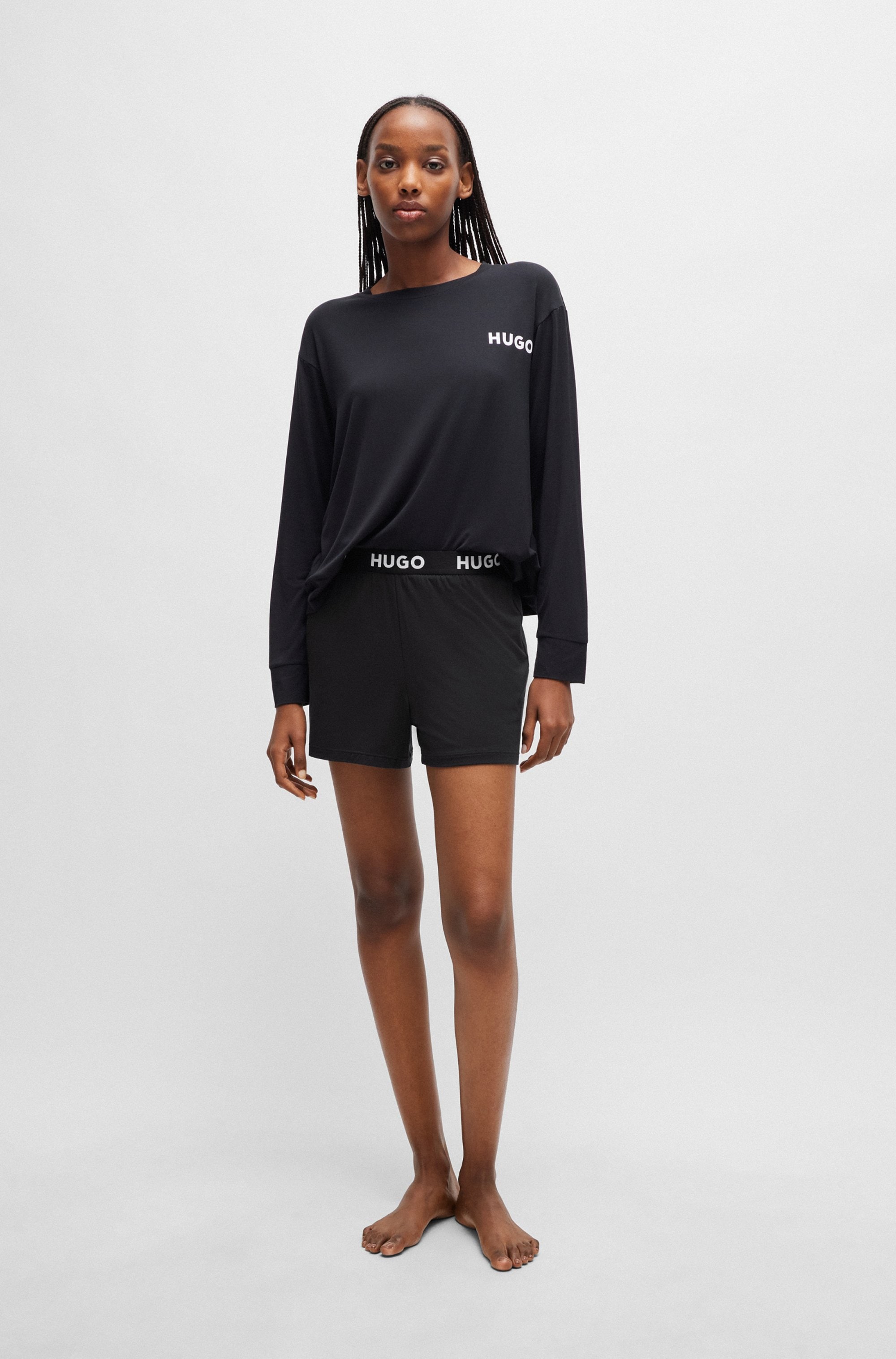 HUGO Underwear Schlafshorts »UNITE Shorts«  mit Hugo Logo-Elastiktape am Bund