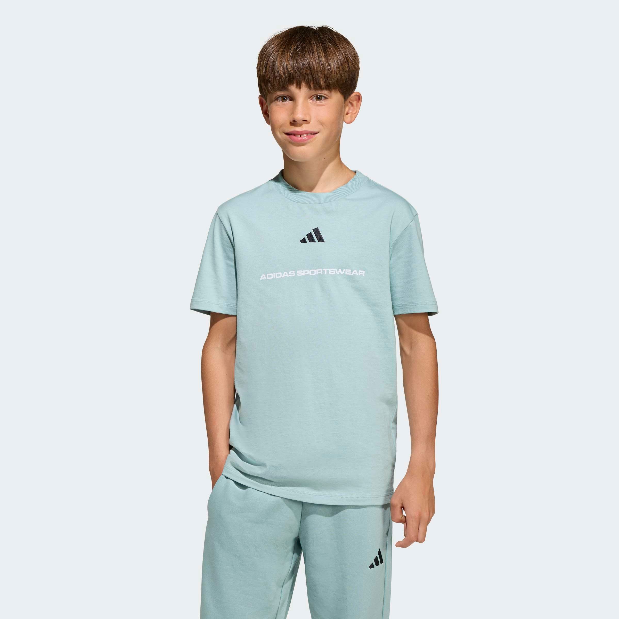 Image of adidas Sportswear T-Shirt "ADIDAS SLOGAN SINGLE JERSEY" sportlicher Stil, kurze Ärmel, elastisches Material, mit Slogan