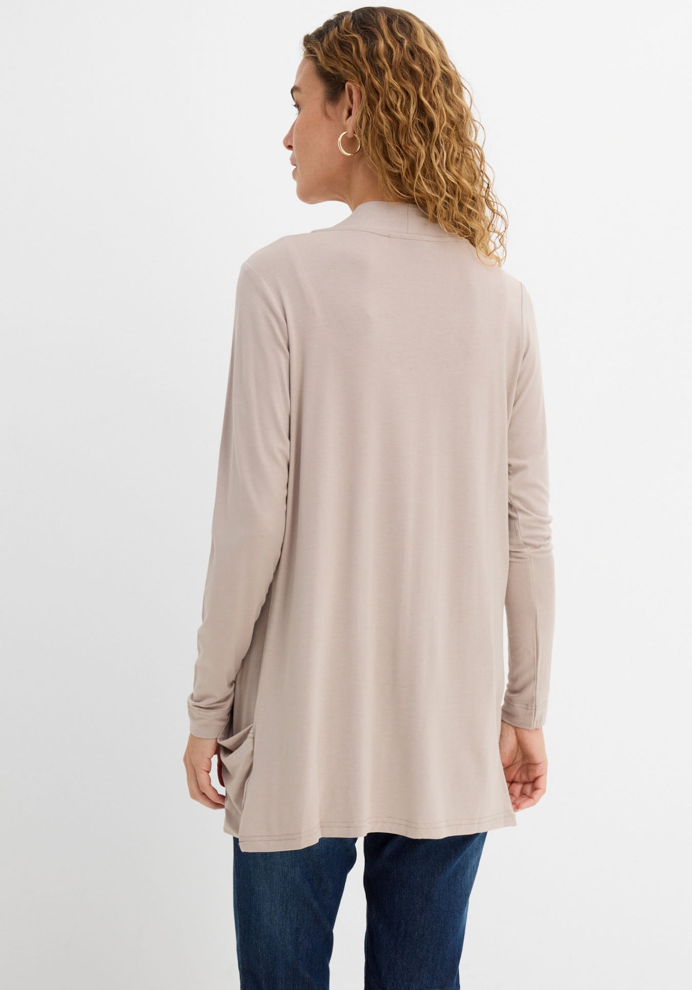 bonprix Veste chemise figurumspielende Passform, Viskosemischung, ohne Verschluss