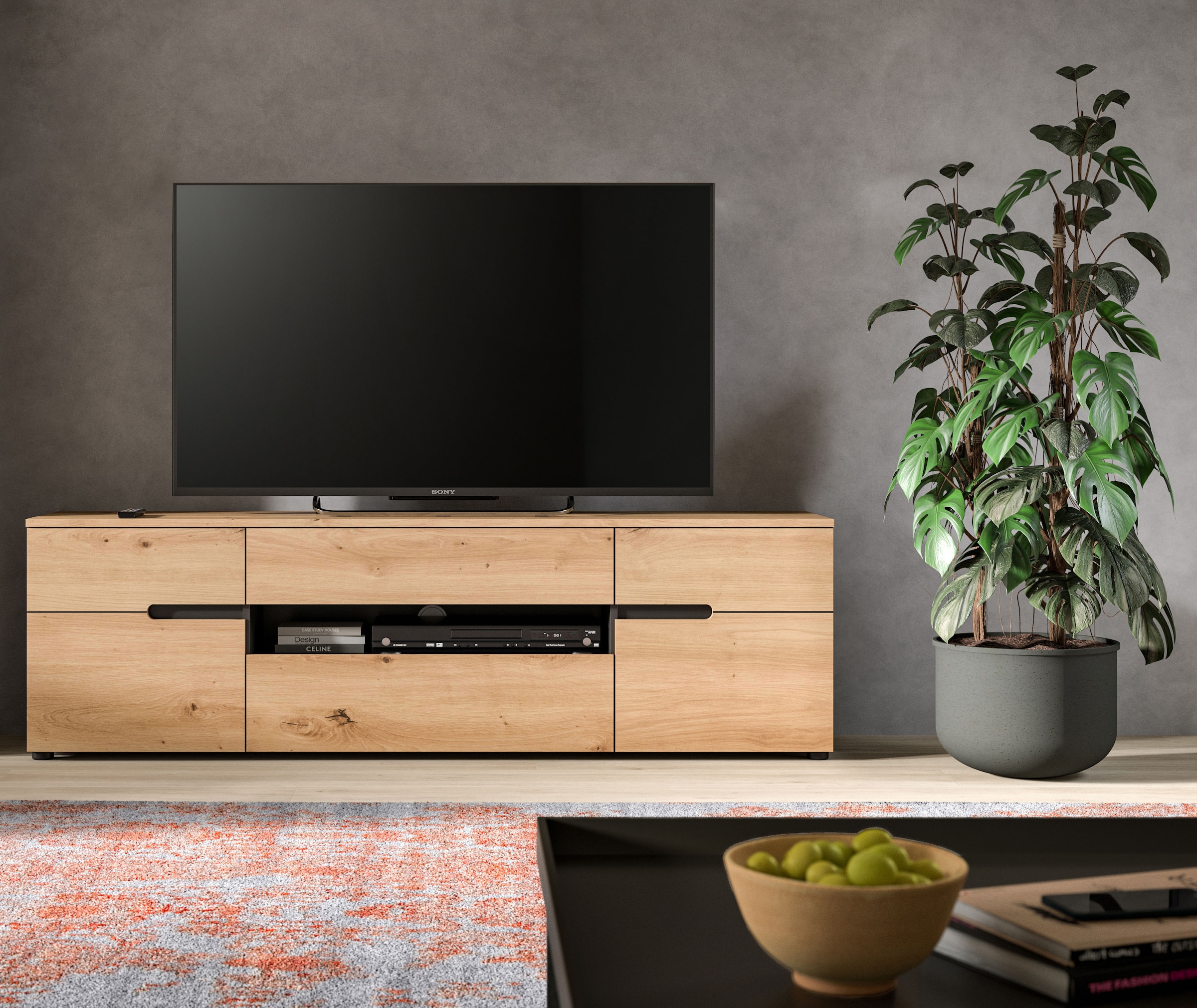 Image of Home affaire TV-Schrank "REHAT, TOPSELLER, Breite 184 cm, 2 Türen, 1 Klappe, 1 Schublade" 1 Stk. tlg. Lowboard, TV Lowboard, Anrichte, Fernsehschrank, Sideboard