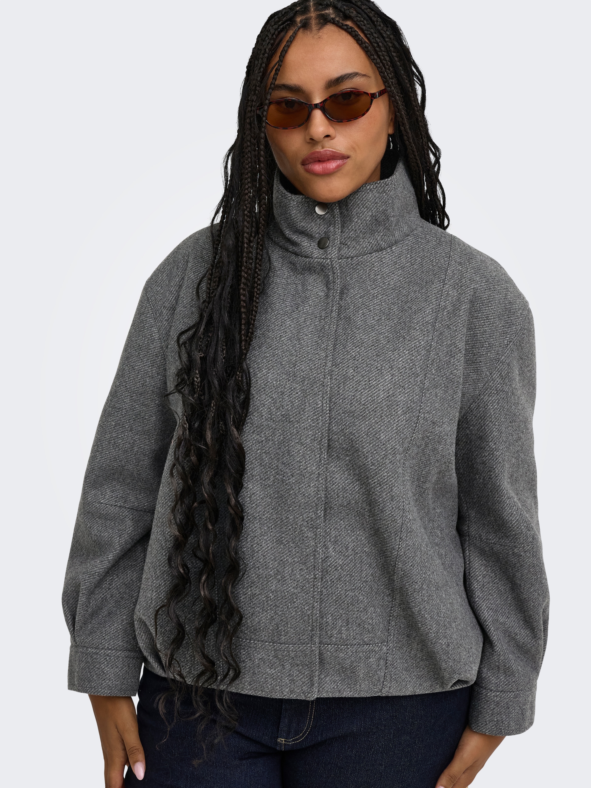ONLY CARMAKOMA Bomberjacke »CARASTA HIGH COLLAR BOMBER JACKET OTW« Kunstfaser