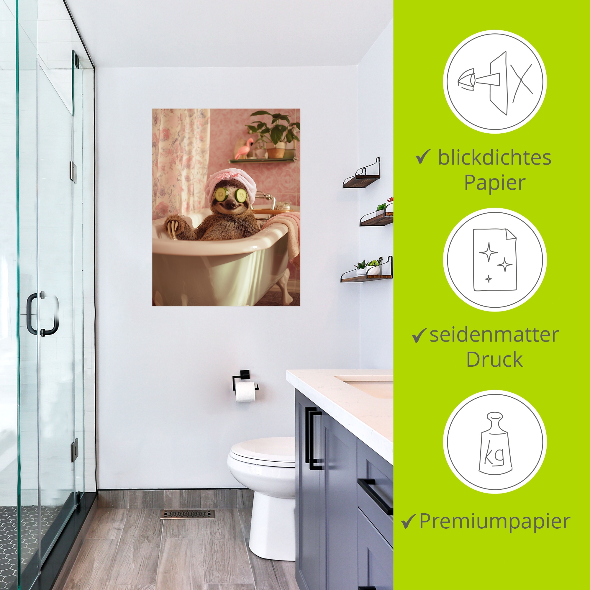 Artland Wandbild »Extremely relaxing« 1 Stk. tlg. als Alubild, Leinwandbild, Poster, Wandaufkleber in verschied. Grössen