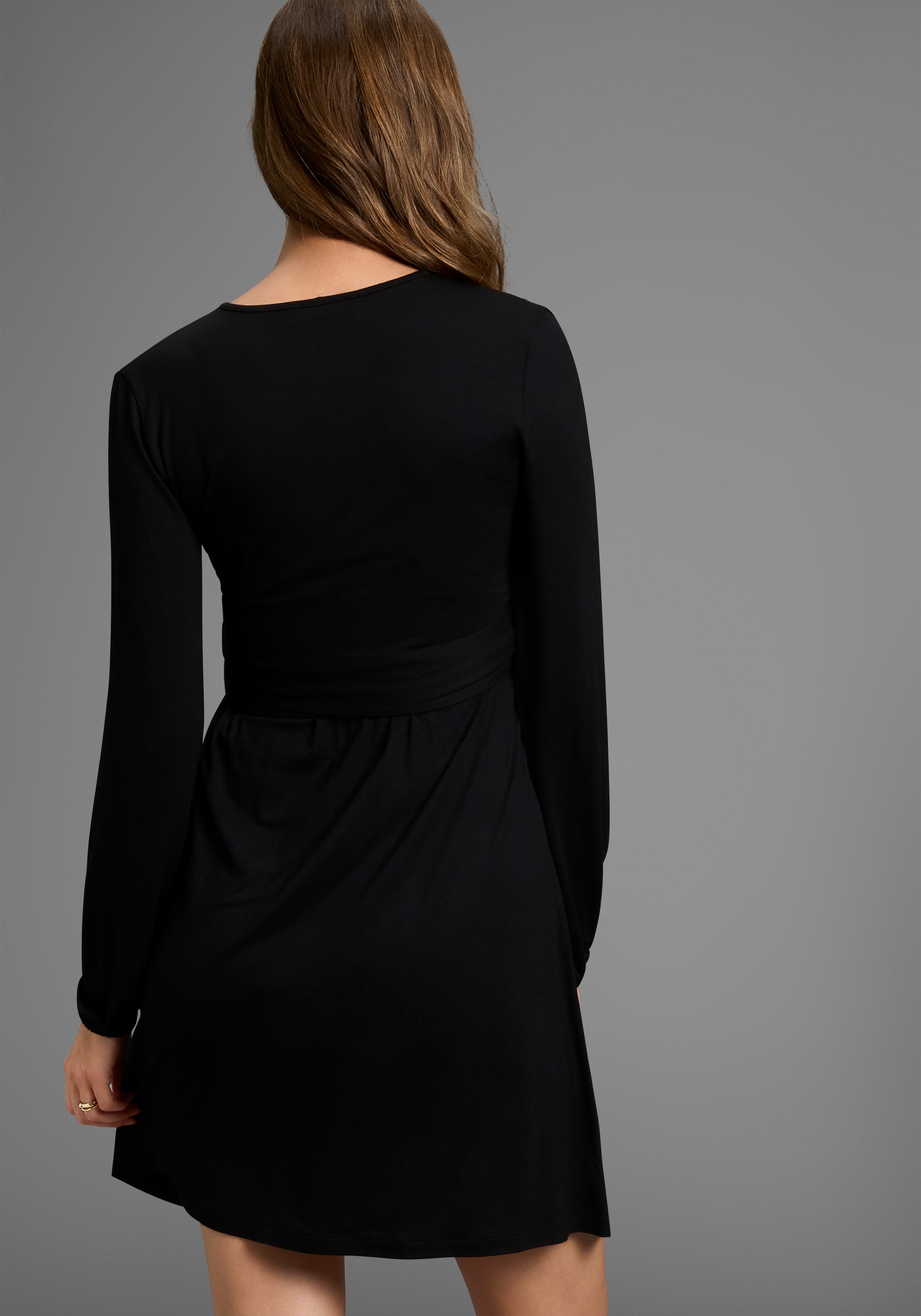 Neun Monate Umstandskleid »Wickel-Kleid mit pratischer Ausschnittlösung«, Umstandskleid, Viskose-Kleid mit praktischer Wickel-Lösung