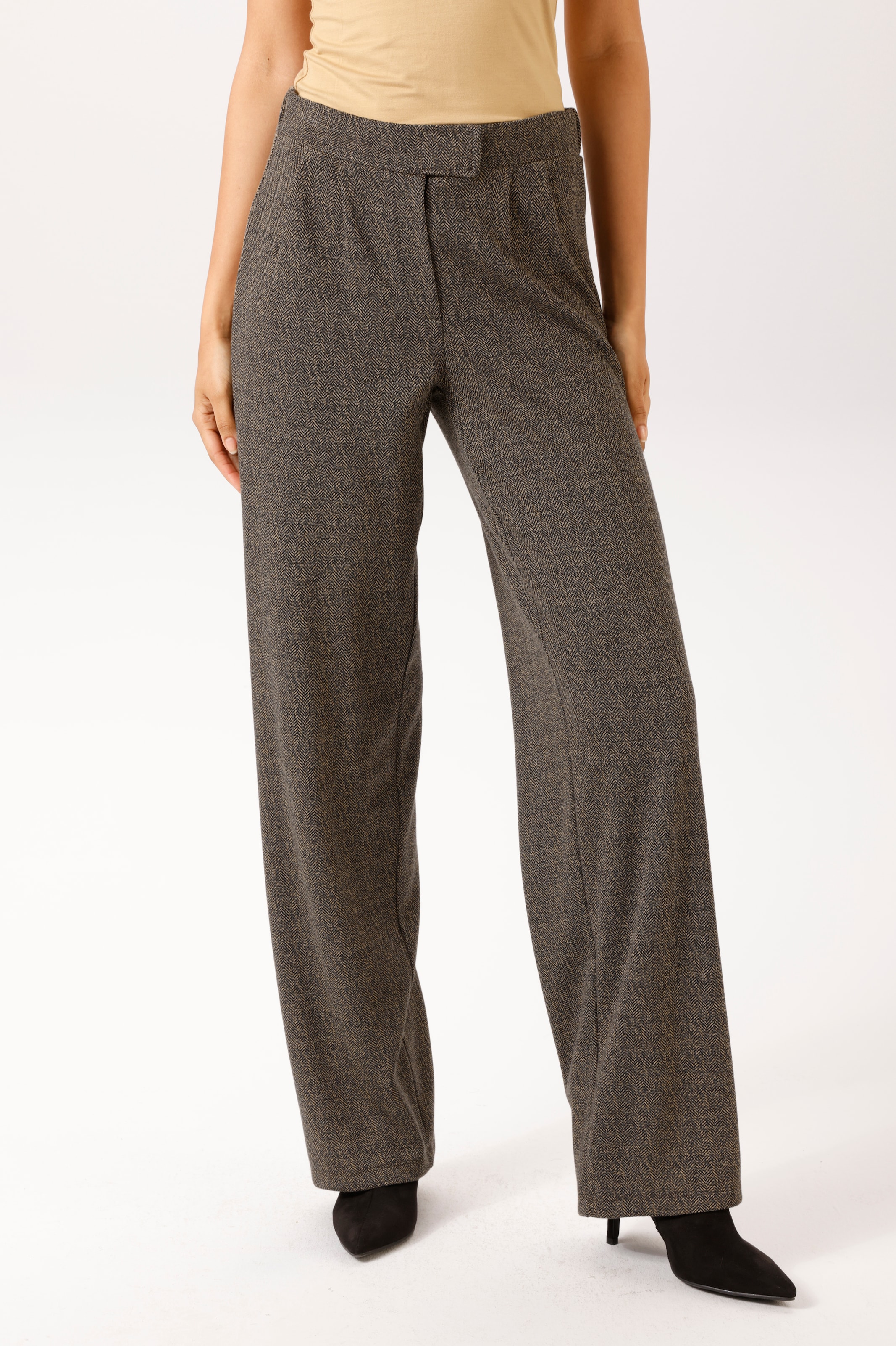 Image of Aniston CASUAL Anzughose im dezenten Zick-Zack-Muster - NEUE KOLLEKTION