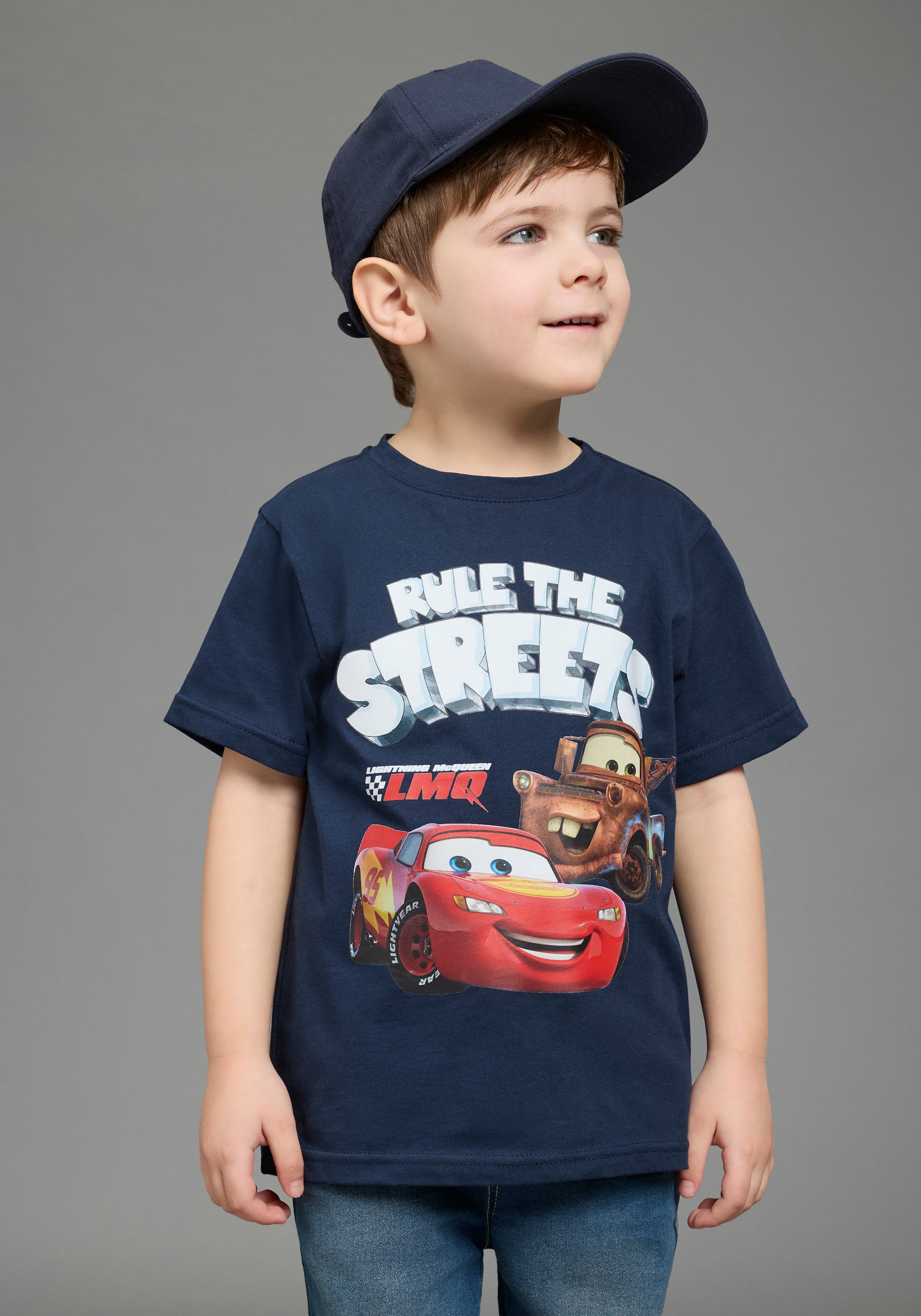 Image of KIDSWORLD T-Shirt "CARS LIGHTNING MCQUEEN - Disney Shirt" Kurzarm, Rundhalsausschnitt, in Basic Passform, aus Baumwolle