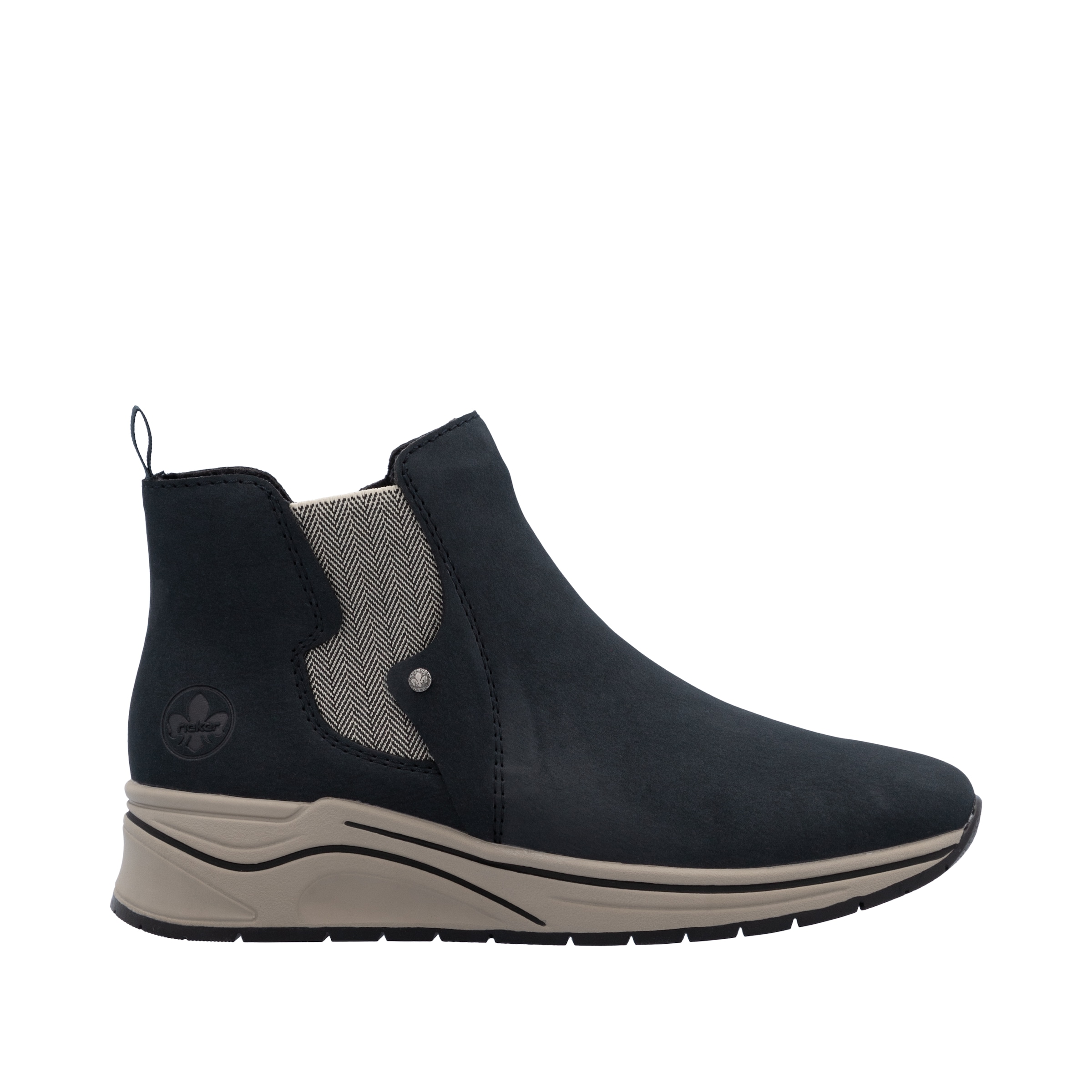 Rieker  Boots, Stiefelette, High Top Sneaker, Keilboots mit Stretcheinsatz