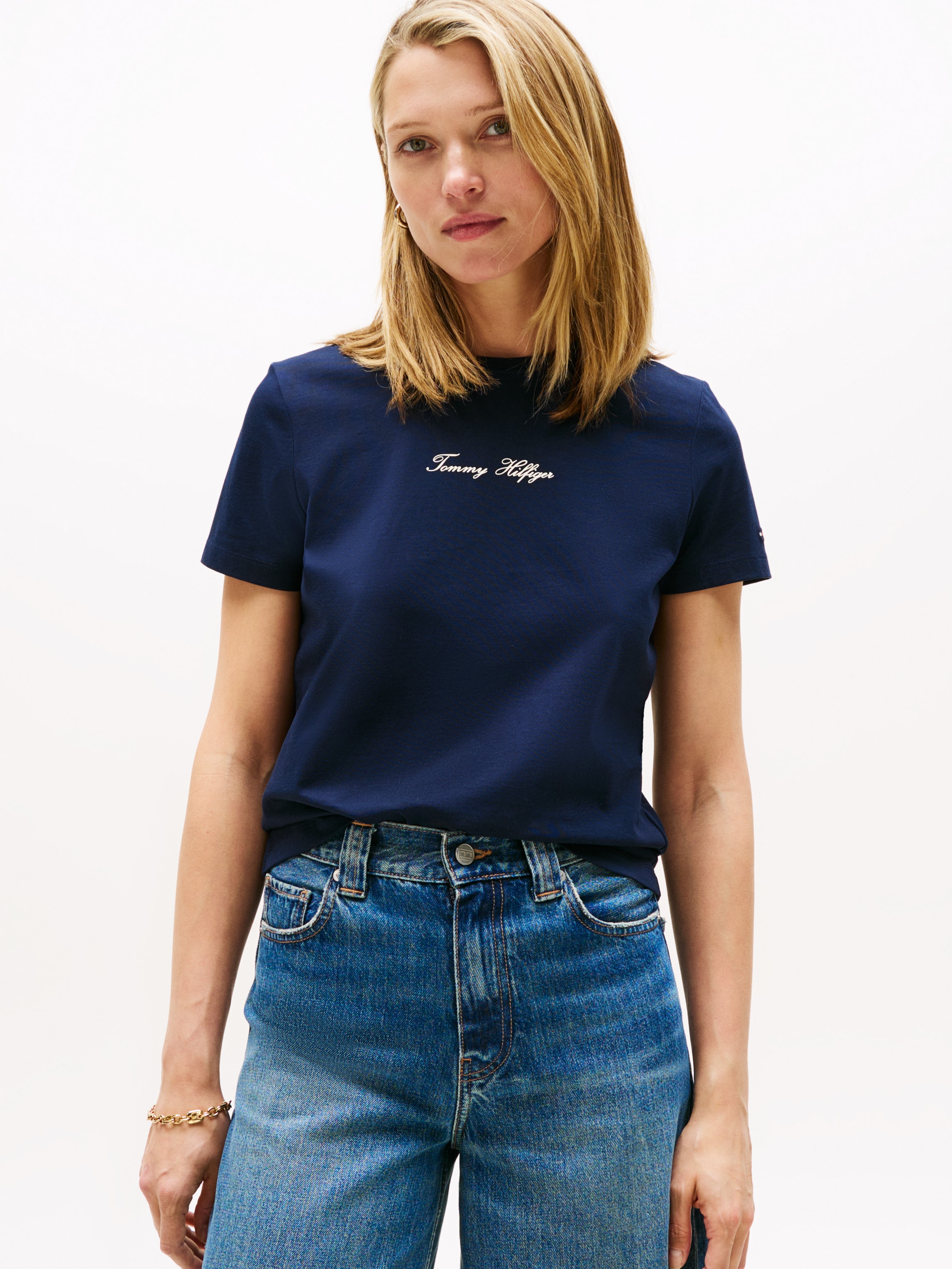 Image of Tommy Hilfiger Kurzarmshirt "CLASSIC SCRIPT REG SS TEE"