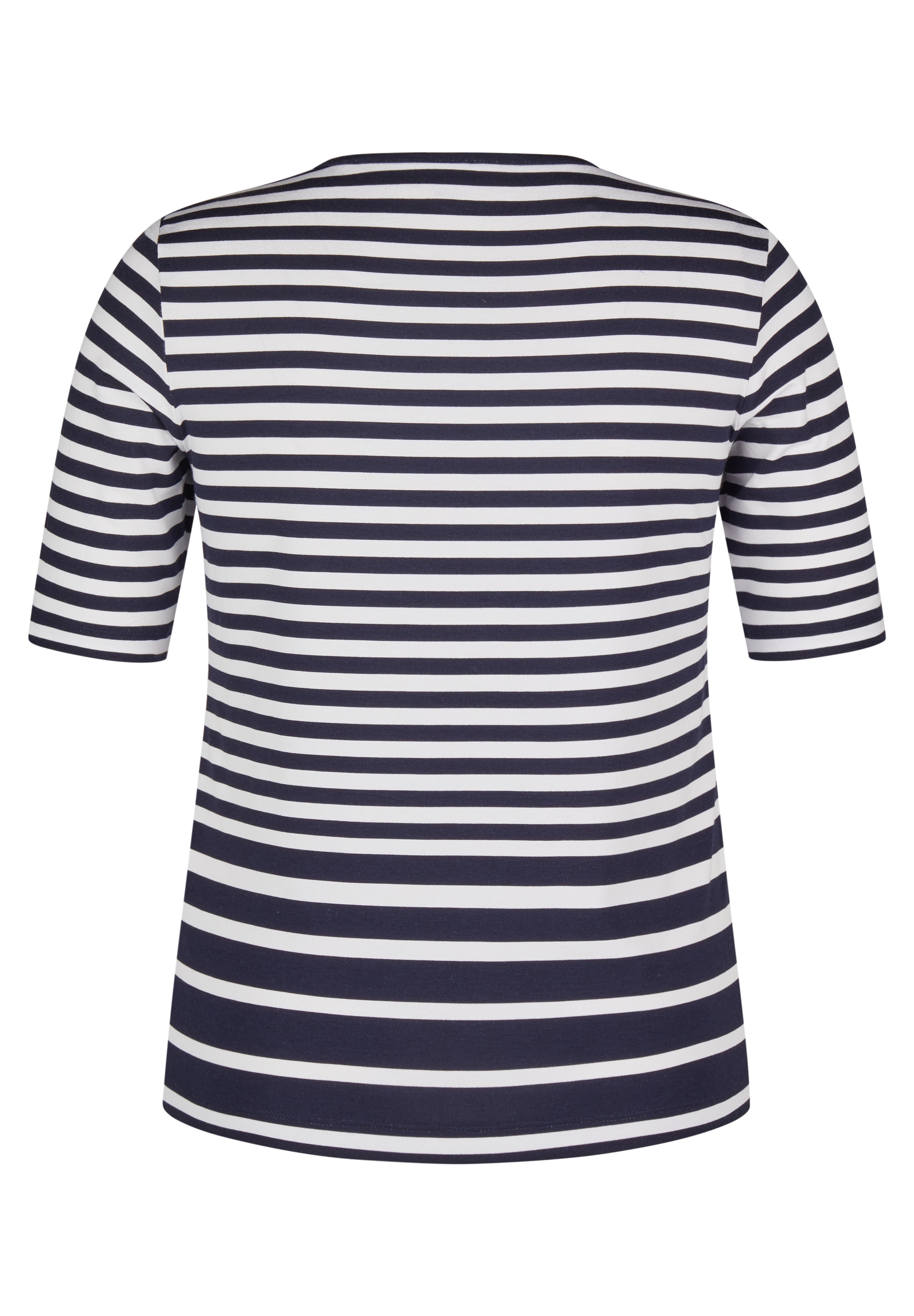 Rabe Rundhalsshirt, im Streifen-Design und mit floralem Muster