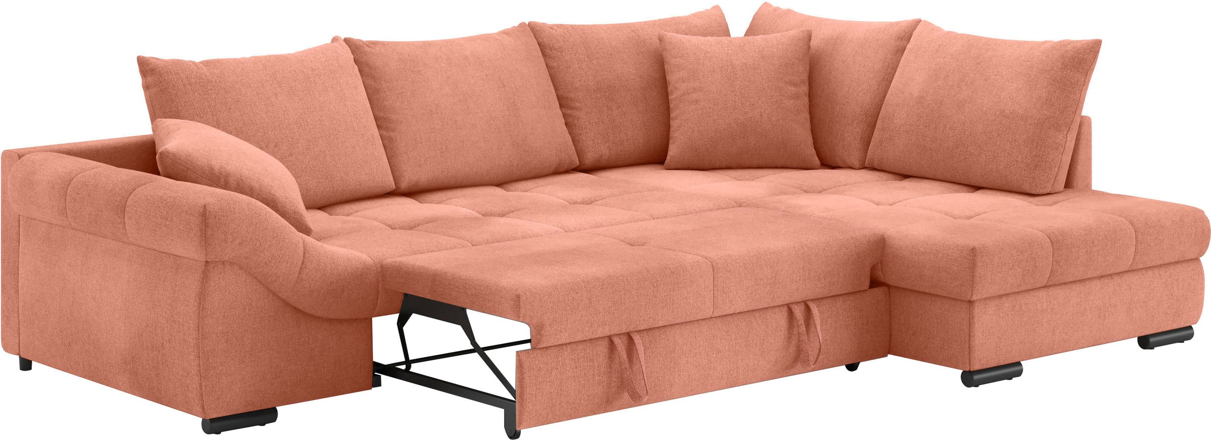 Mr. Couch Ecksofa »Allegro, L-Form«, mit Hochschläfer-Bettauszug, wahlweise mit Kaltschaum