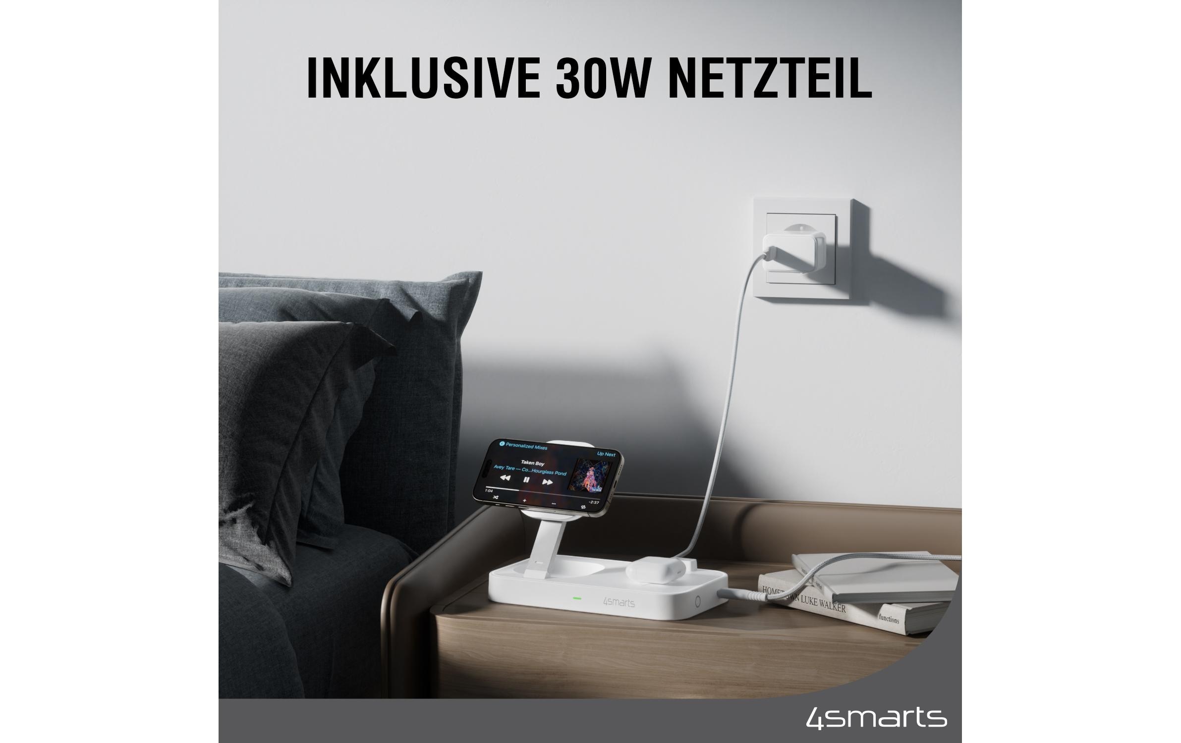 4smarts USB-Ladegerät »Qi2 Weiss«