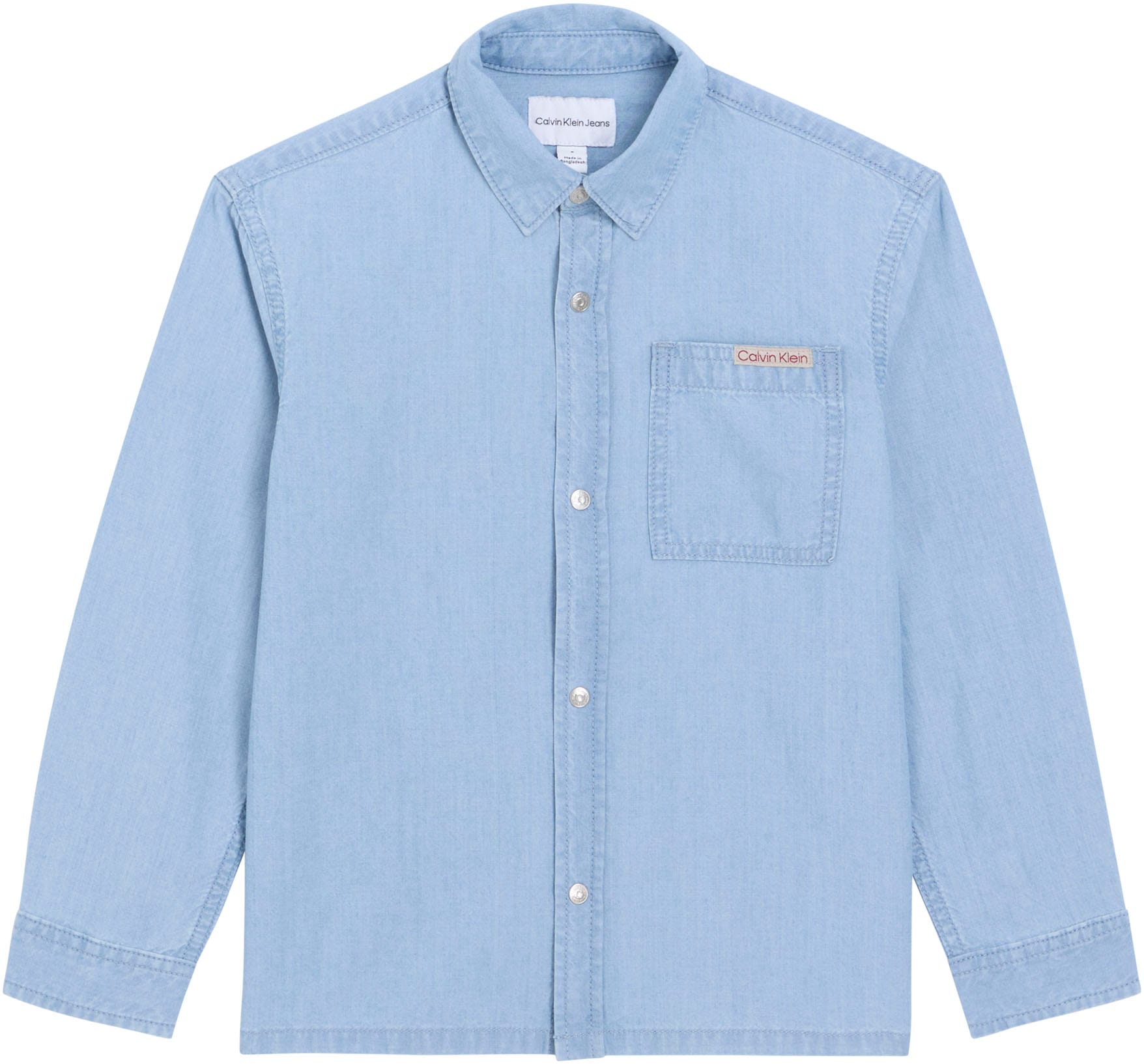 Calvin Klein Jeans Chemise en jean »CHAMBRAY WOVEN« coupe Regular pour enfants avec poche poitrine