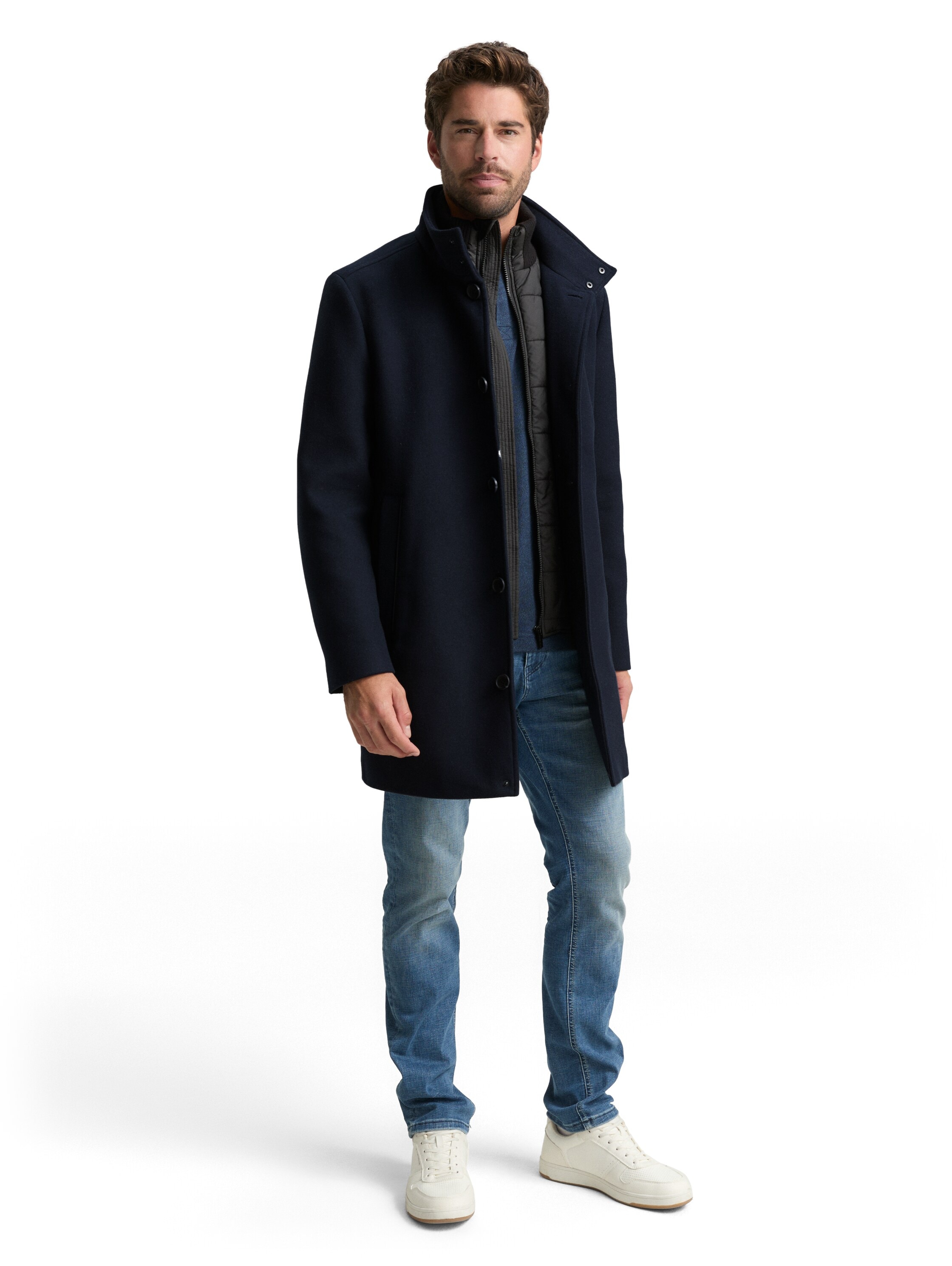 TOM TAILOR Wollmantel, mit abnehmbarer Innenjacke