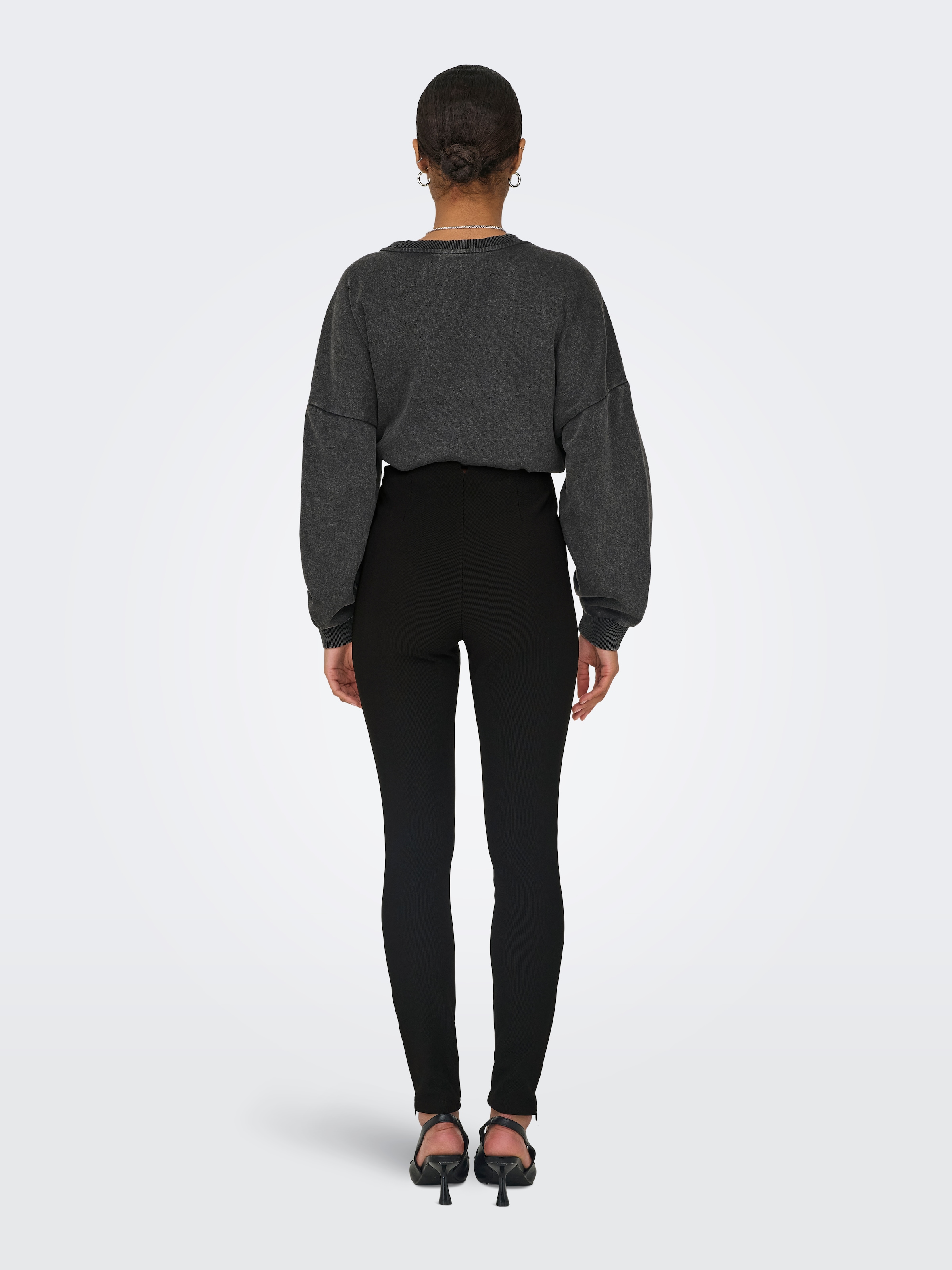 ONLY Highwaist Leggings »ONLPEONY HW RIB ZIP LEGGING CC PNT«