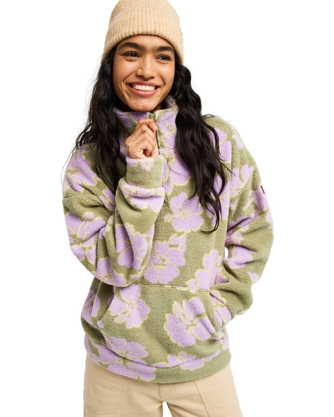 Image of Roxy Strickfleece-Pullover "Live Out Loud"