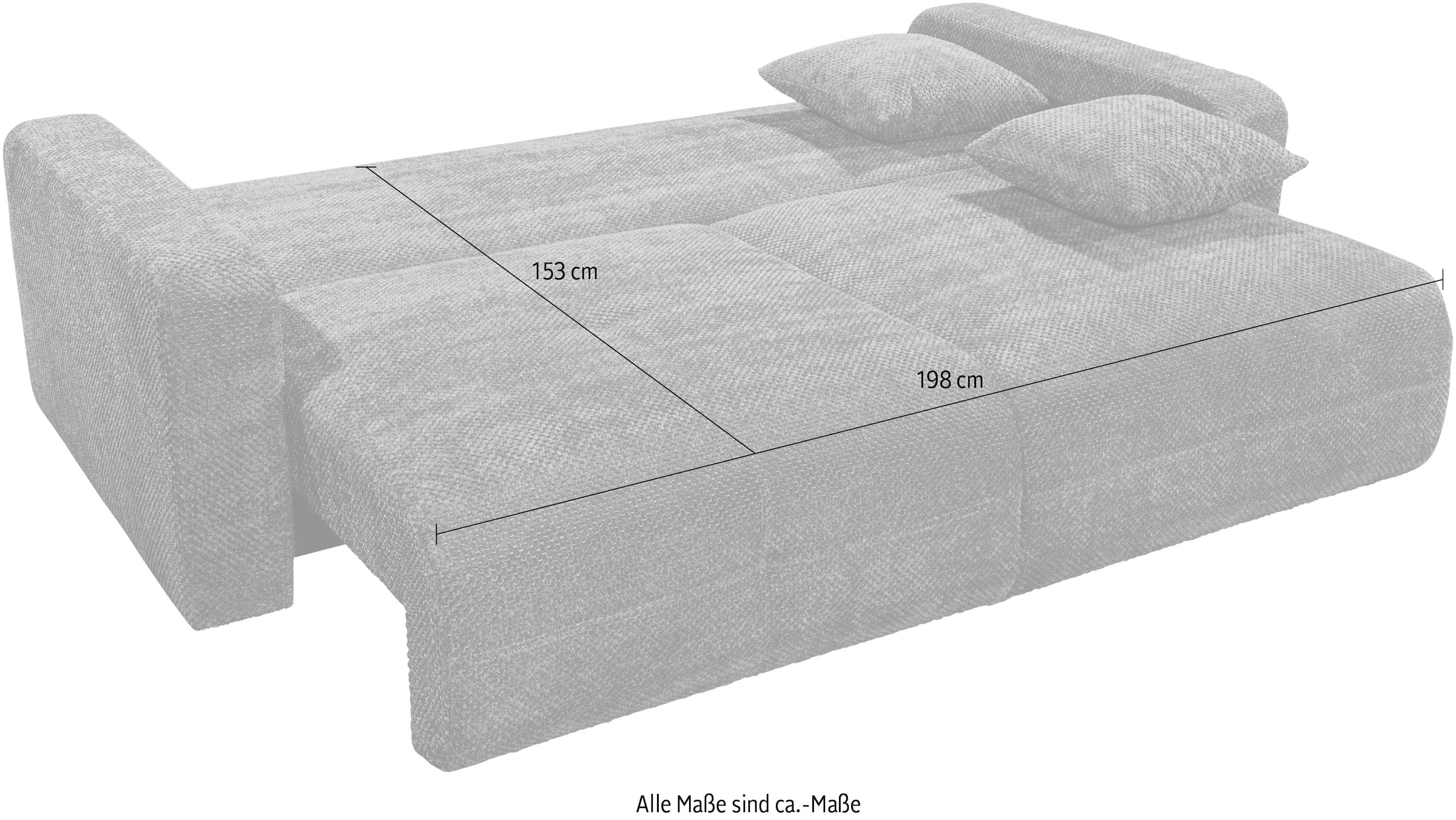 ED EXCITING DESIGN Schlafsofa »Bullet«, mit Bettkasten & 2 Zierkissen
