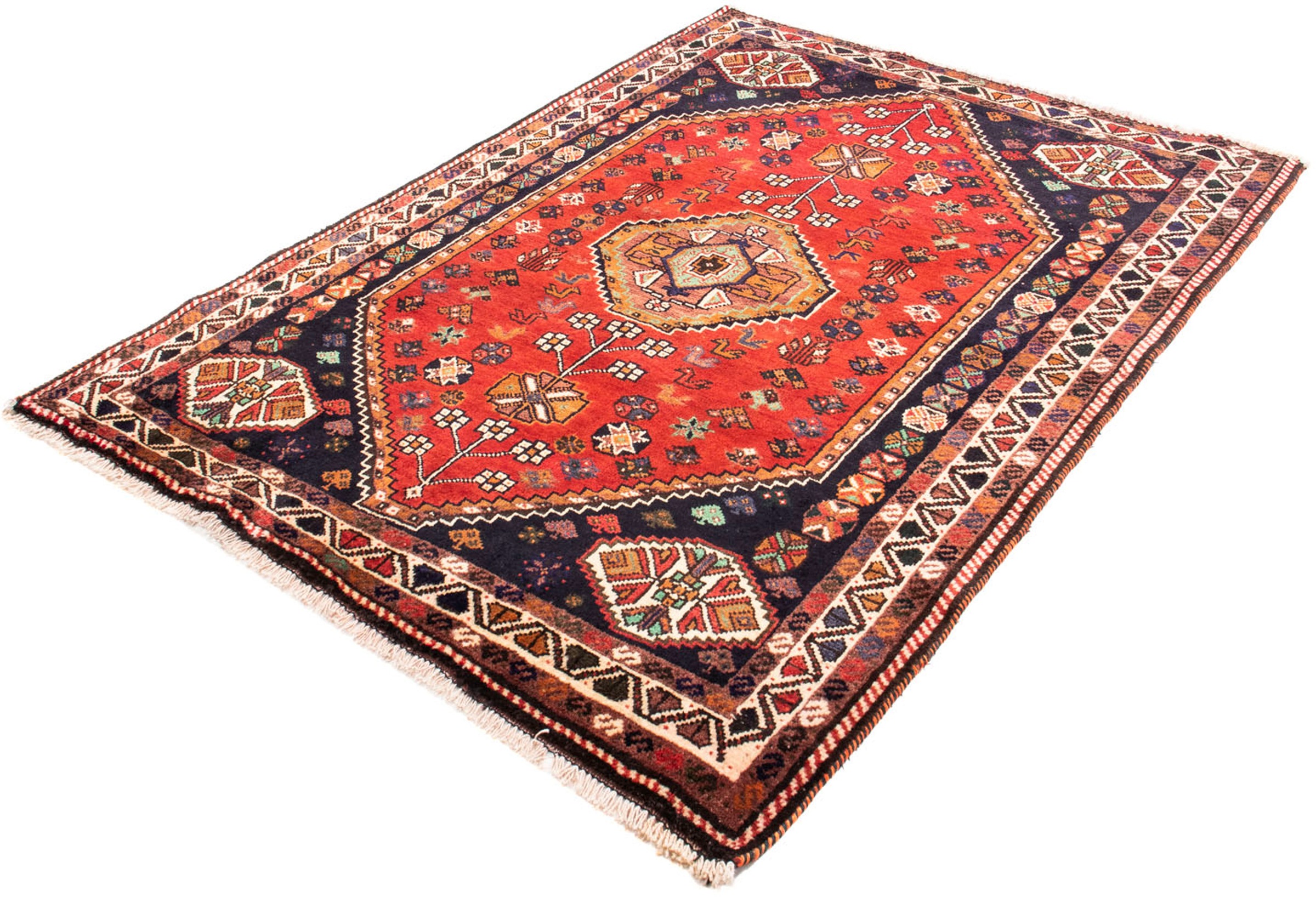 Image of morgenland Orientteppich »Perser - Nomadic - 172 x 121 cm - rot«, rechteckig, 10 mm Höhe, Wohnzimmer, Handgeknüpft, Einzelstück mit Zertifikat bei Ackermann Versand Schweiz
