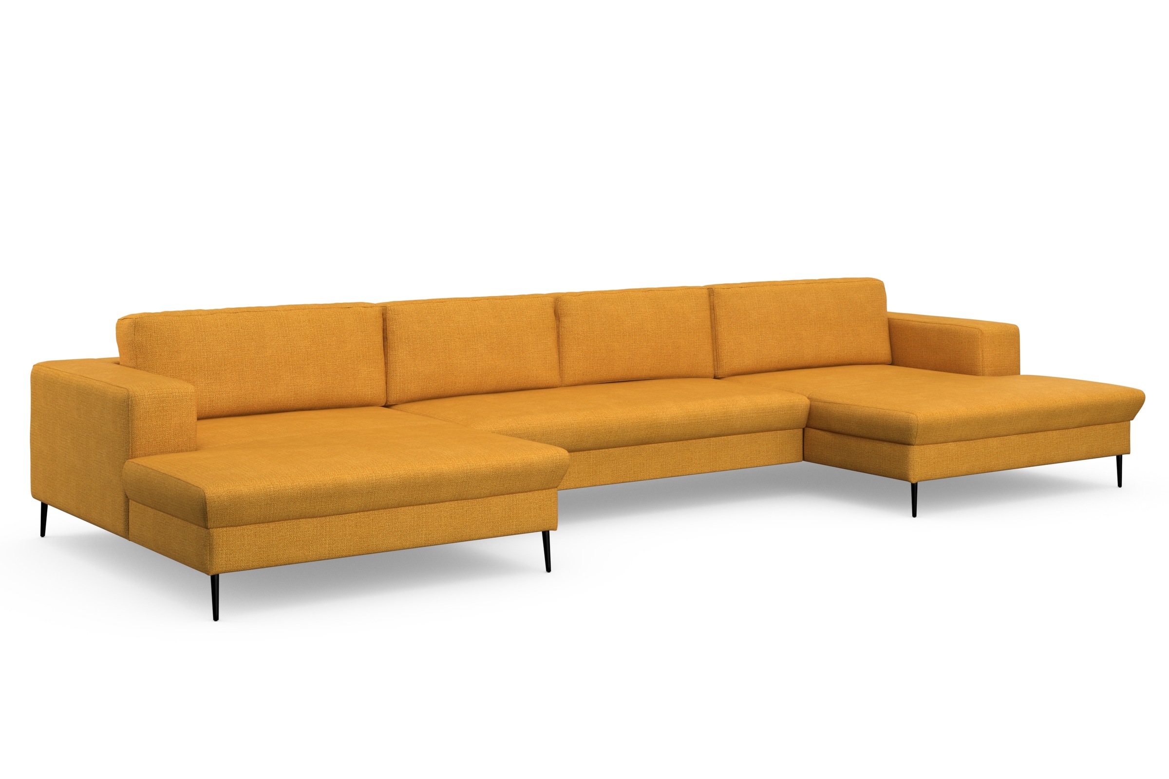 DOMO collection Wohnlandschaft »Modica U-Form«, XXL, in moderner Optik mit, 2 grosszügigen Recamieren, auch in Cord