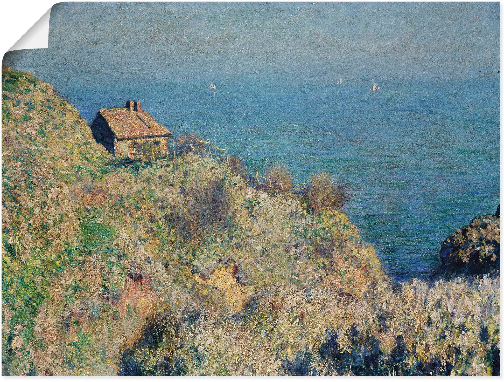 Image of Artland Wandbild »Das Haus des Douaniers in Varengeville.«, Küste, (1 St.), in vielen Grössen & Produktarten - Alubild / Outdoorbild für den Aussenbereich, Leinwandbild, Poster, Wandaufkleber / Wandtattoo auch für Badezimmer geeignet bei Ackermann Versand