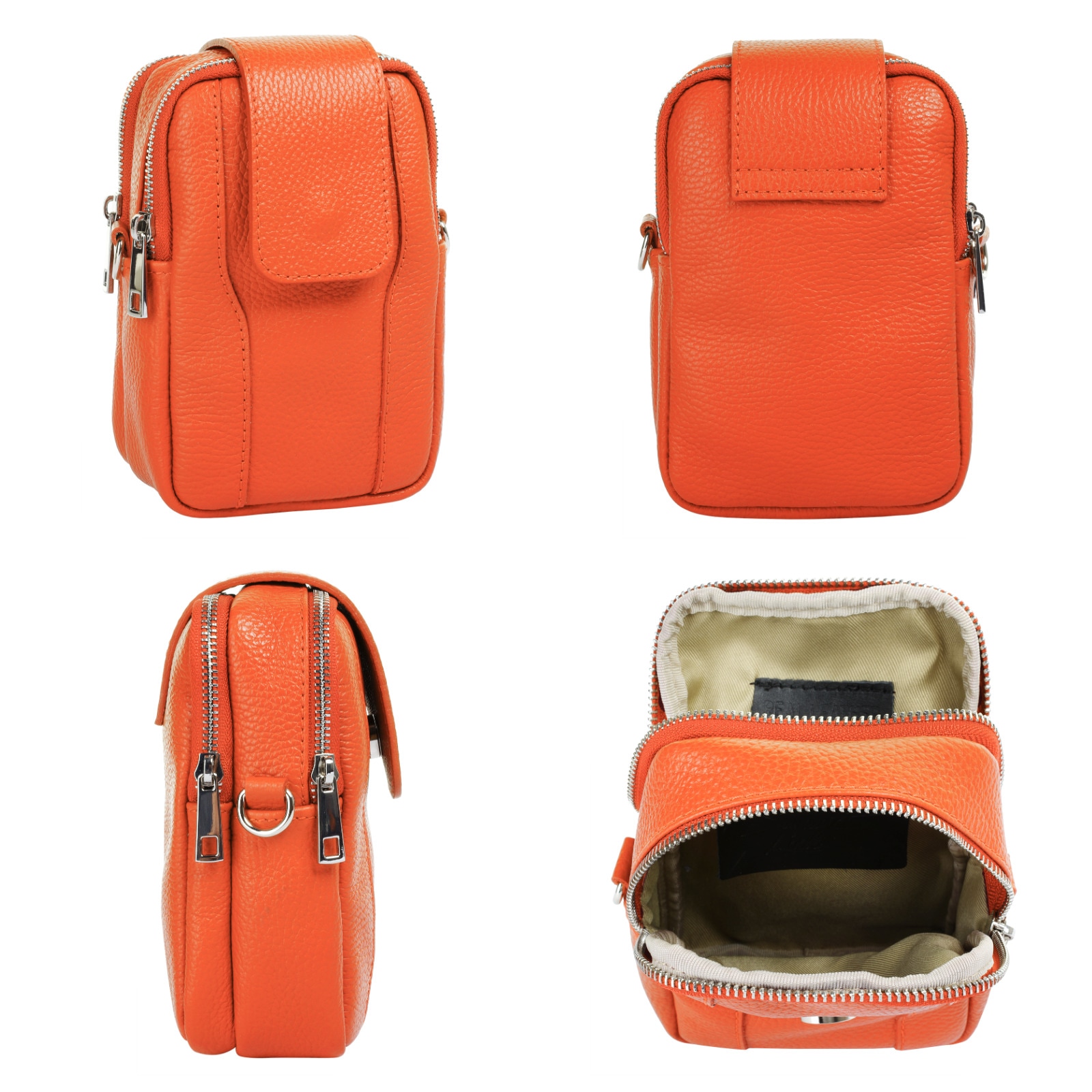 Samantha Look Umhängetasche echt Leder, Made in Italy