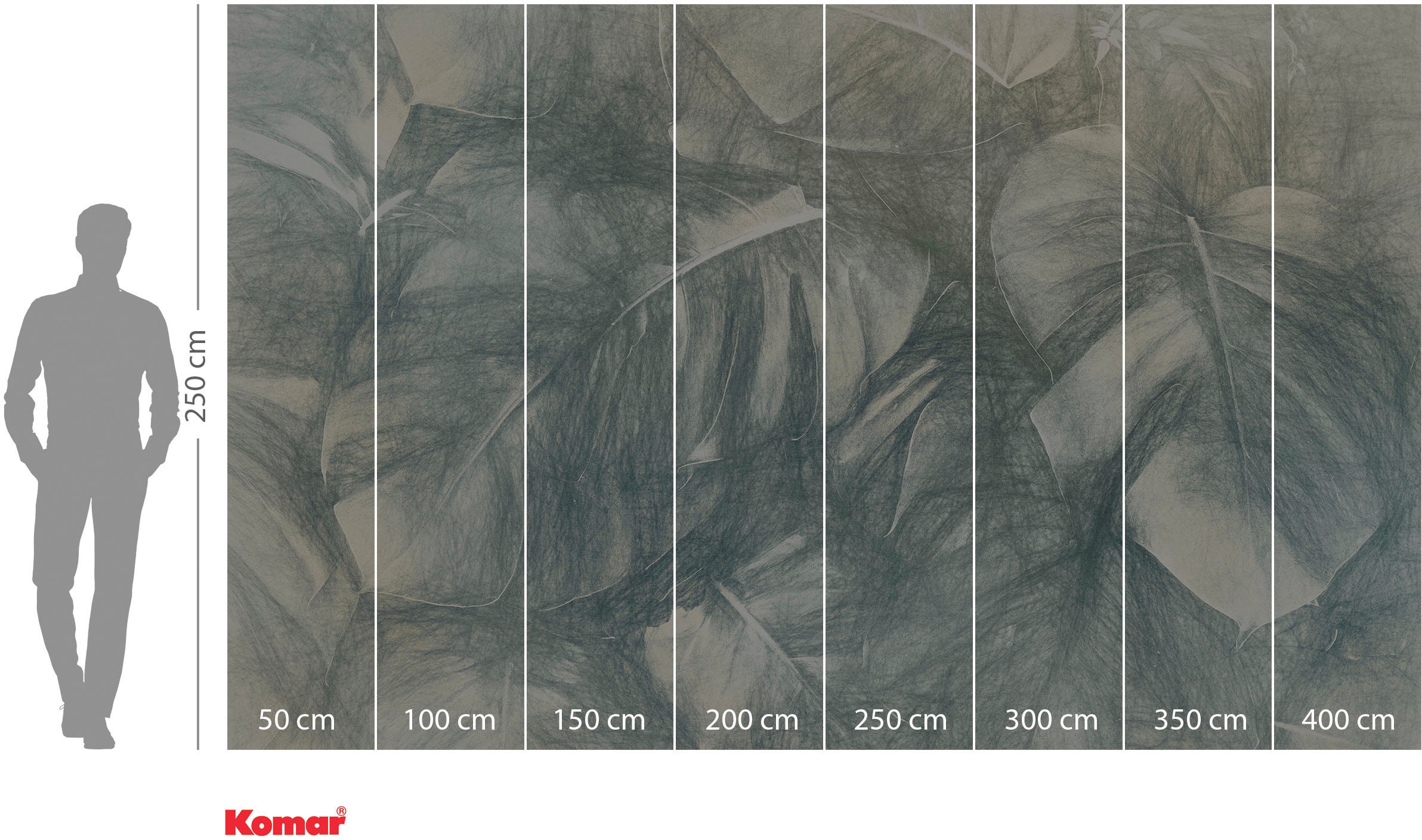 Komar Papier peint intissé »Digitaldruck Vlies -  Beyond Botanic - Grösse 400 x 250 cm« imprimé Wohnzimmer, Schlafzimmer