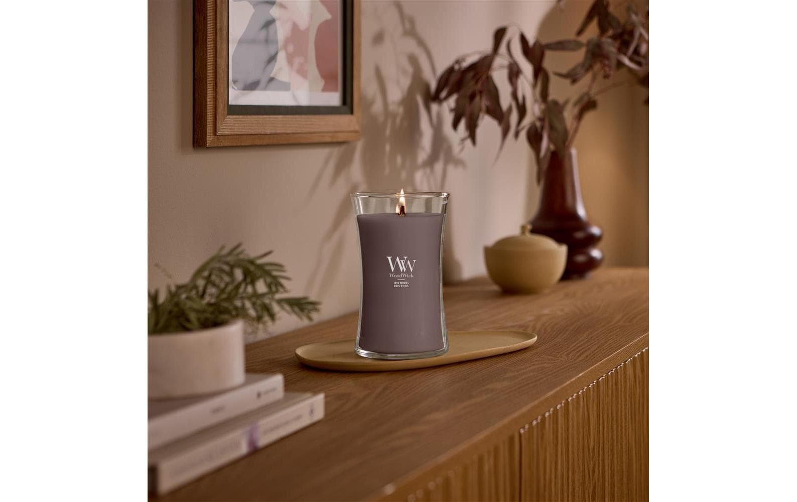 Image of Woodwick Duftkerze "Iris Woods Medium Jar"