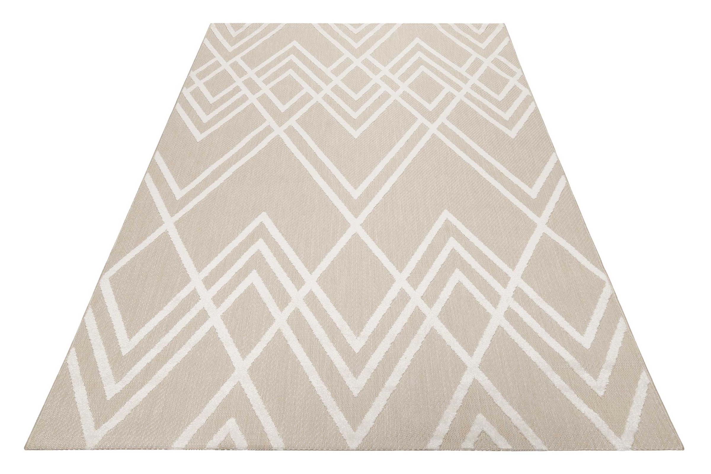 Image of Esprit Outdoorteppich "Rave, ESP-54228" rechteckig 6 mm Höhe mit Hoch-Tief-Effekt, Rauten-Design, modern, robust, Terrasse, Küche