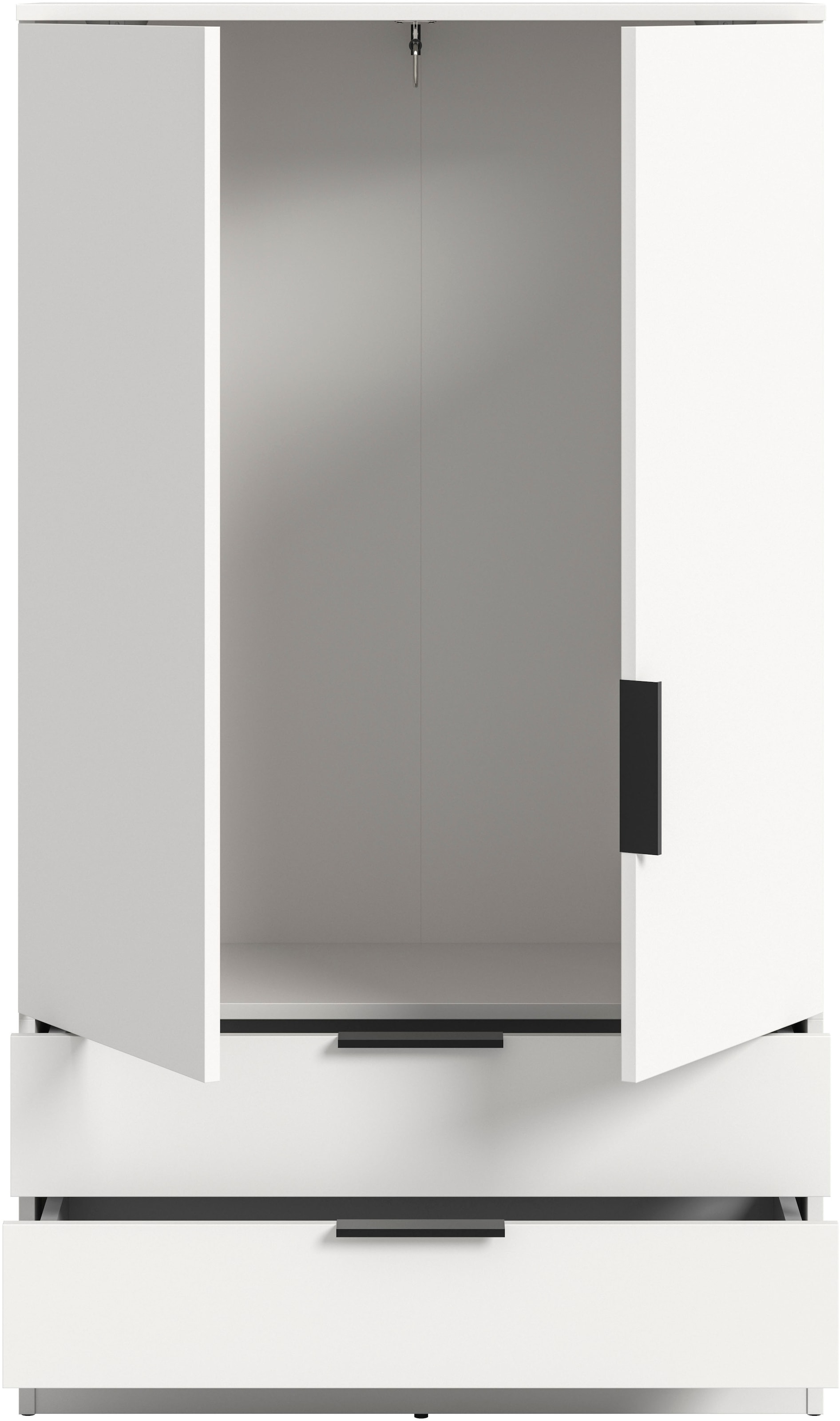 Home affaire Armoire à linge »SKARDE, TOPSELLER!, Kleiderschrank, Schlafzimmerschrank, Schrank« Höhe: 140 cm, 2 Türen, 2 Schubladen, 1 Kleiderstange, 1 cuis tlg. OTTO BESTSELLER, Garderobe, Universalschrank, Flurschrank, Schrank